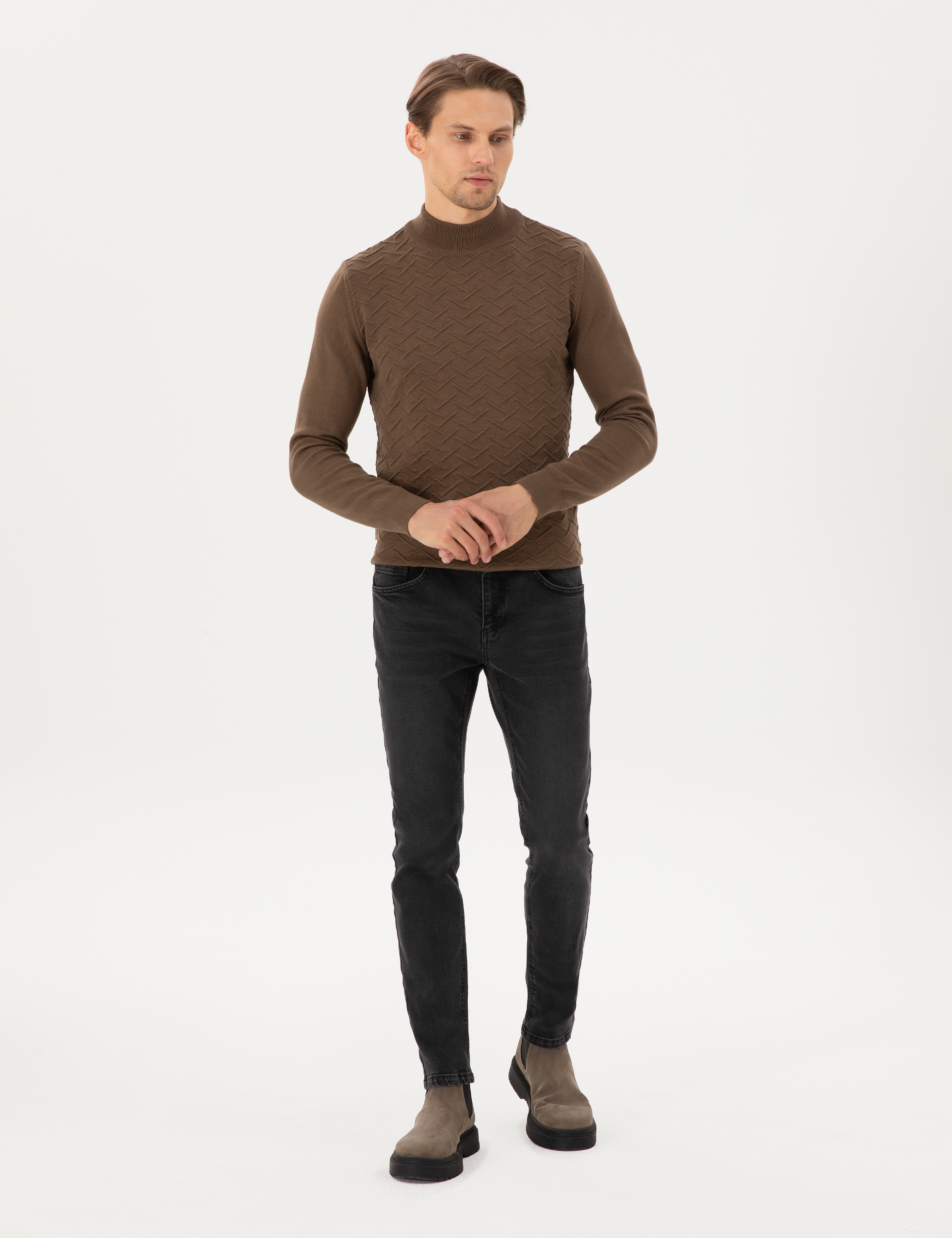 Siyah Slim Fit Jean Pantolon