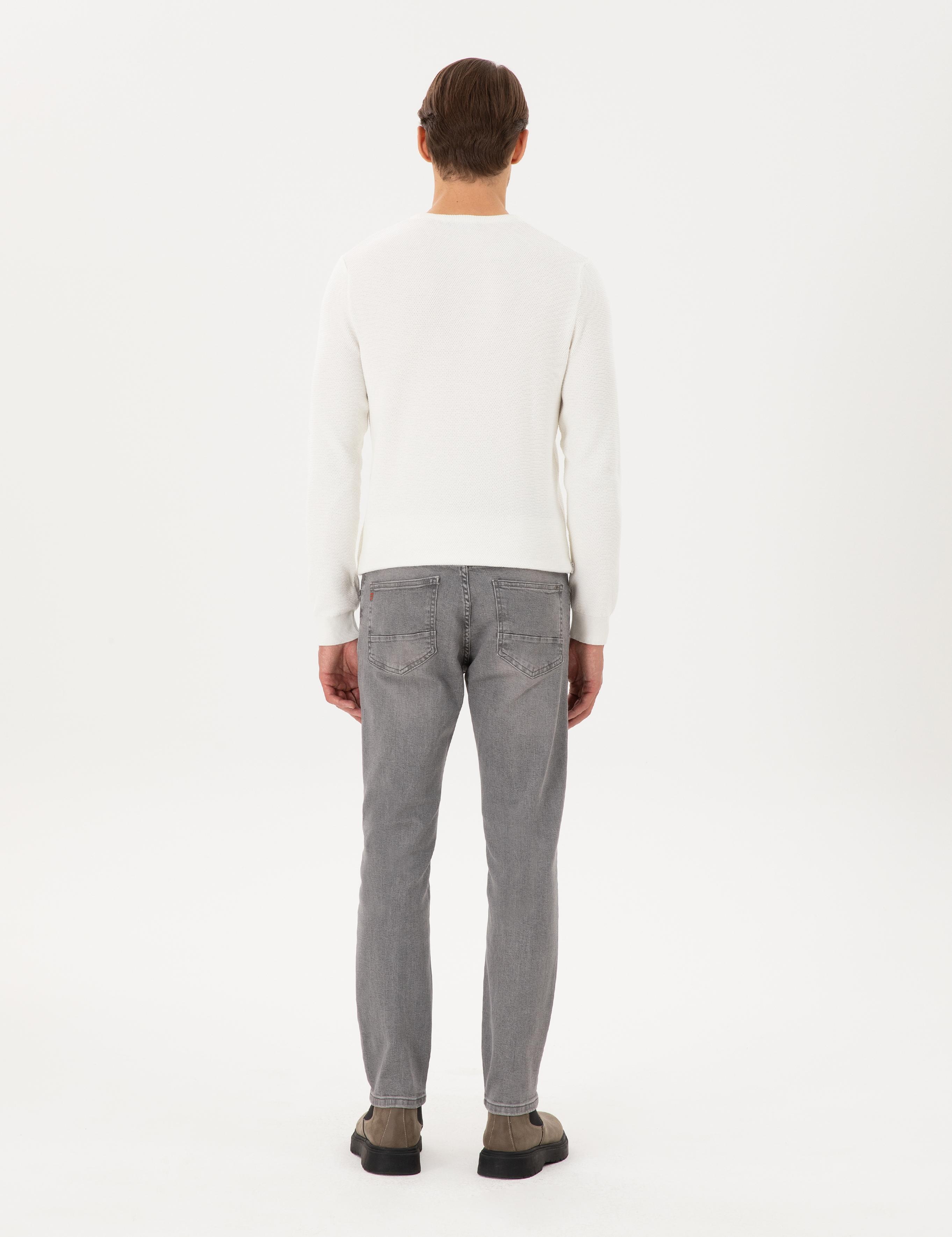 Gri Slim Fit Jean Pantolon