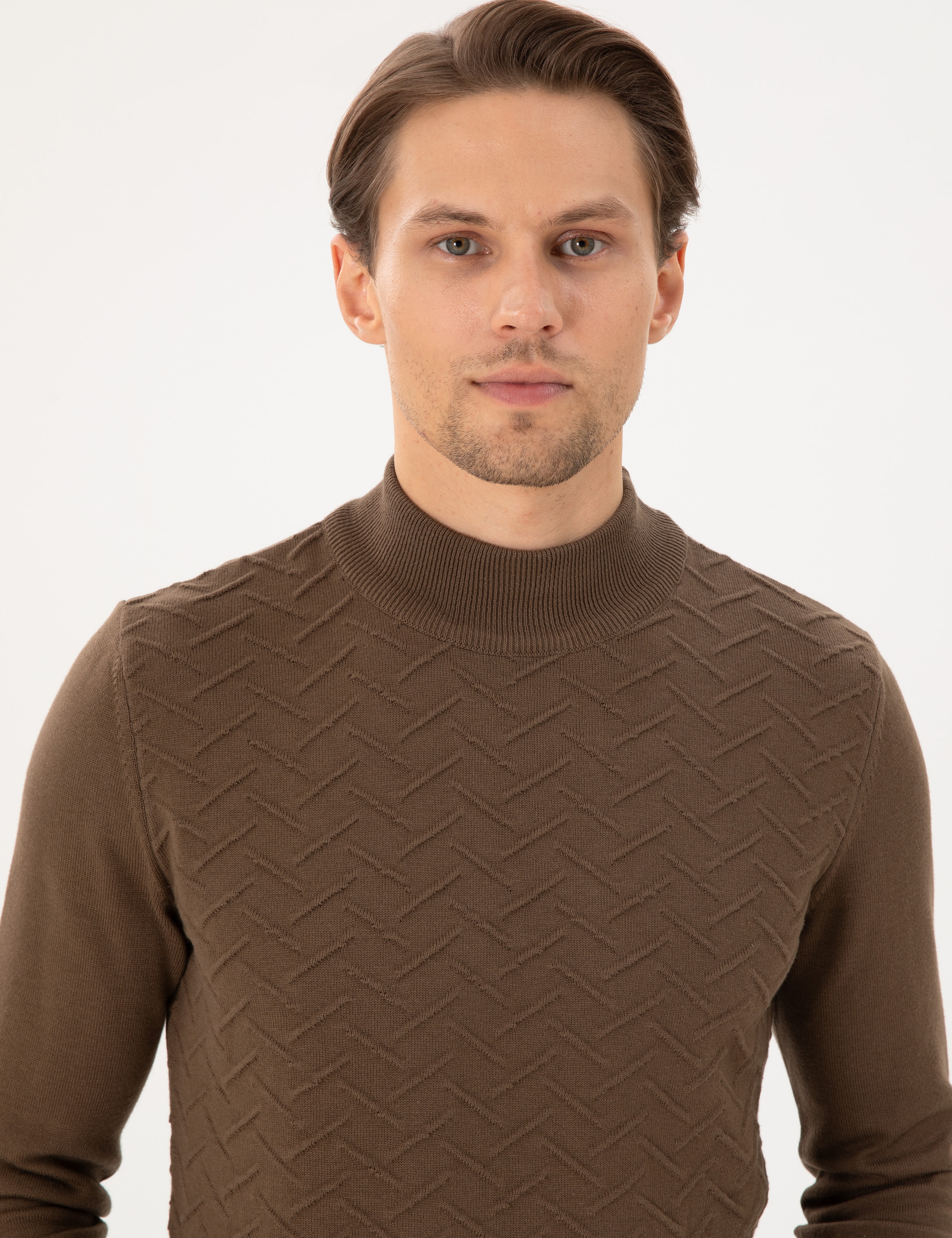 Coconut Slim Fit Yarım Balıkçı Yaka Triko Kazak - Image 2