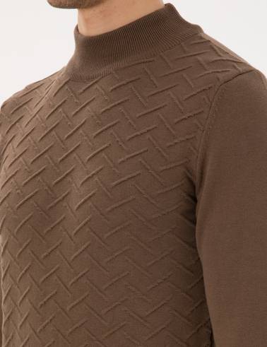 Coconut Slim Fit Yarım Balıkçı Yaka Triko Kazak