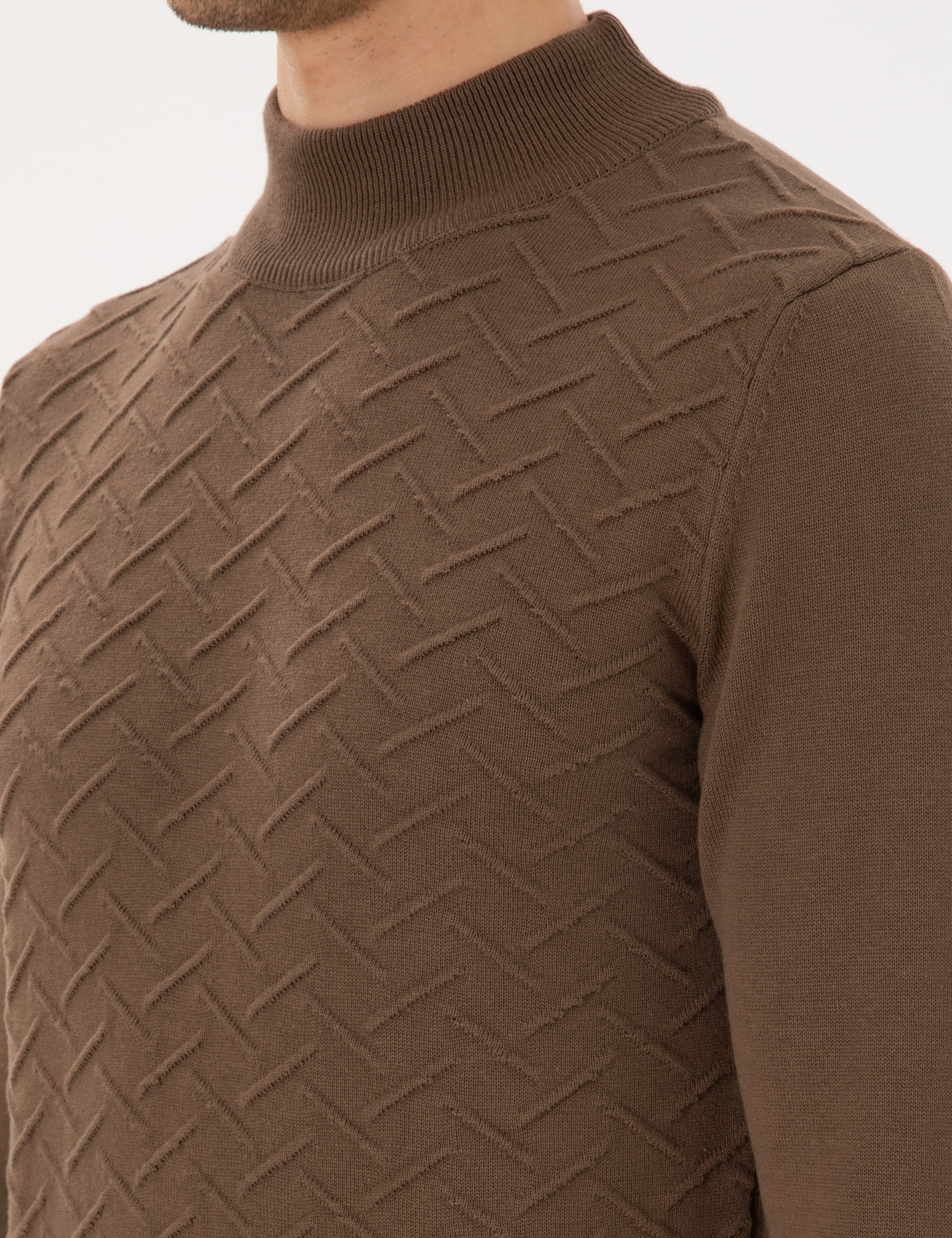 Coconut Slim Fit Yarım Balıkçı Yaka Triko Kazak - Image 7