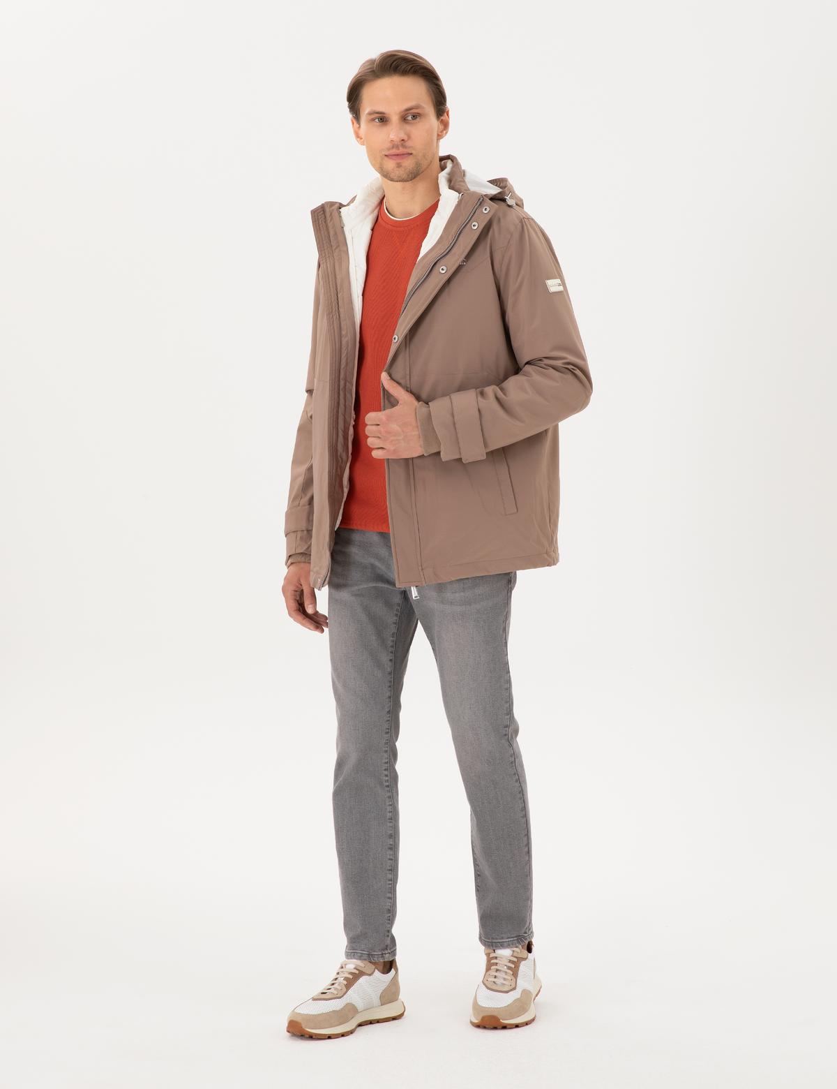 Vizon Kapüşonlu 3 in 1 Mont - 50292887012