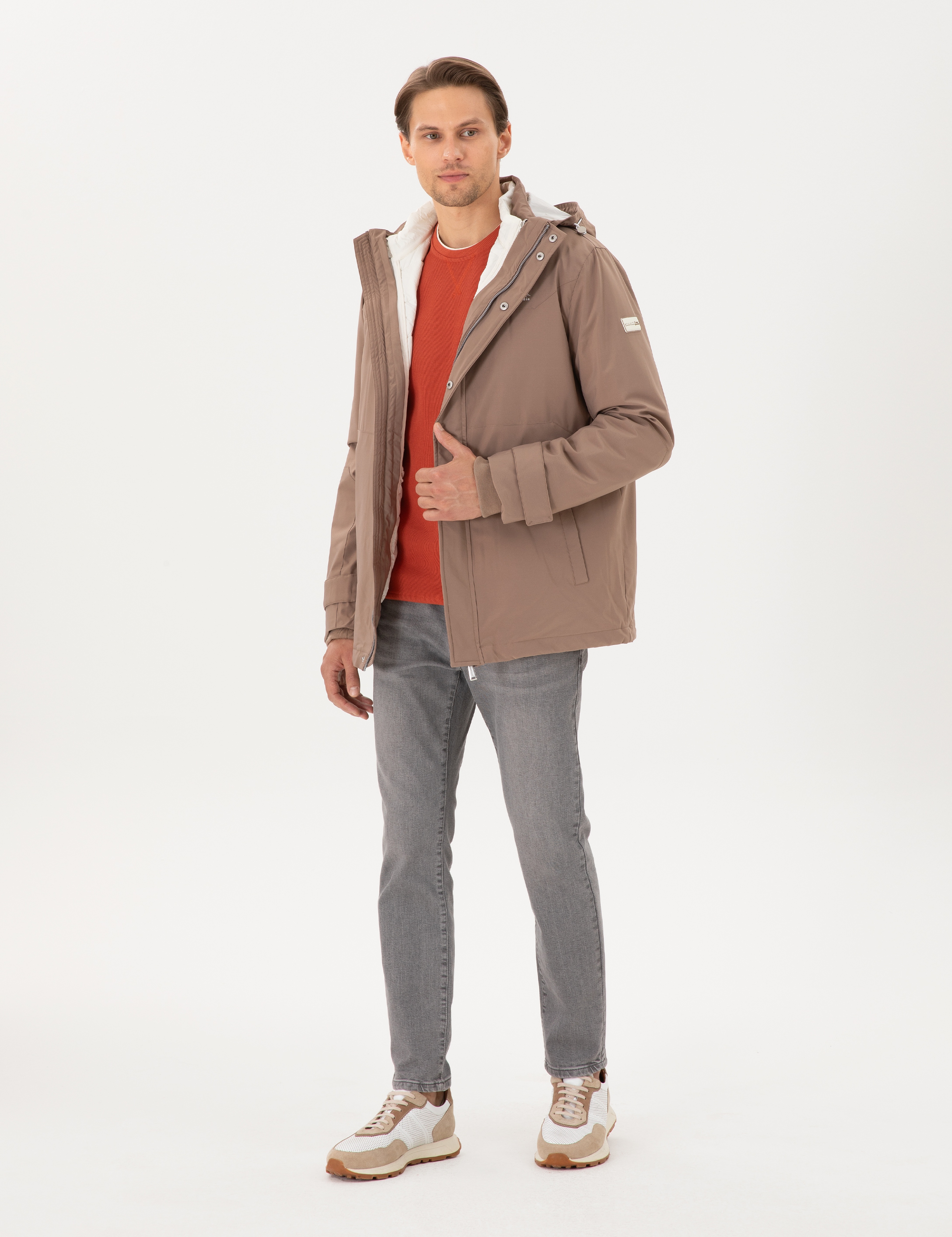 Vizon Kapüşonlu 3 in 1 Mont