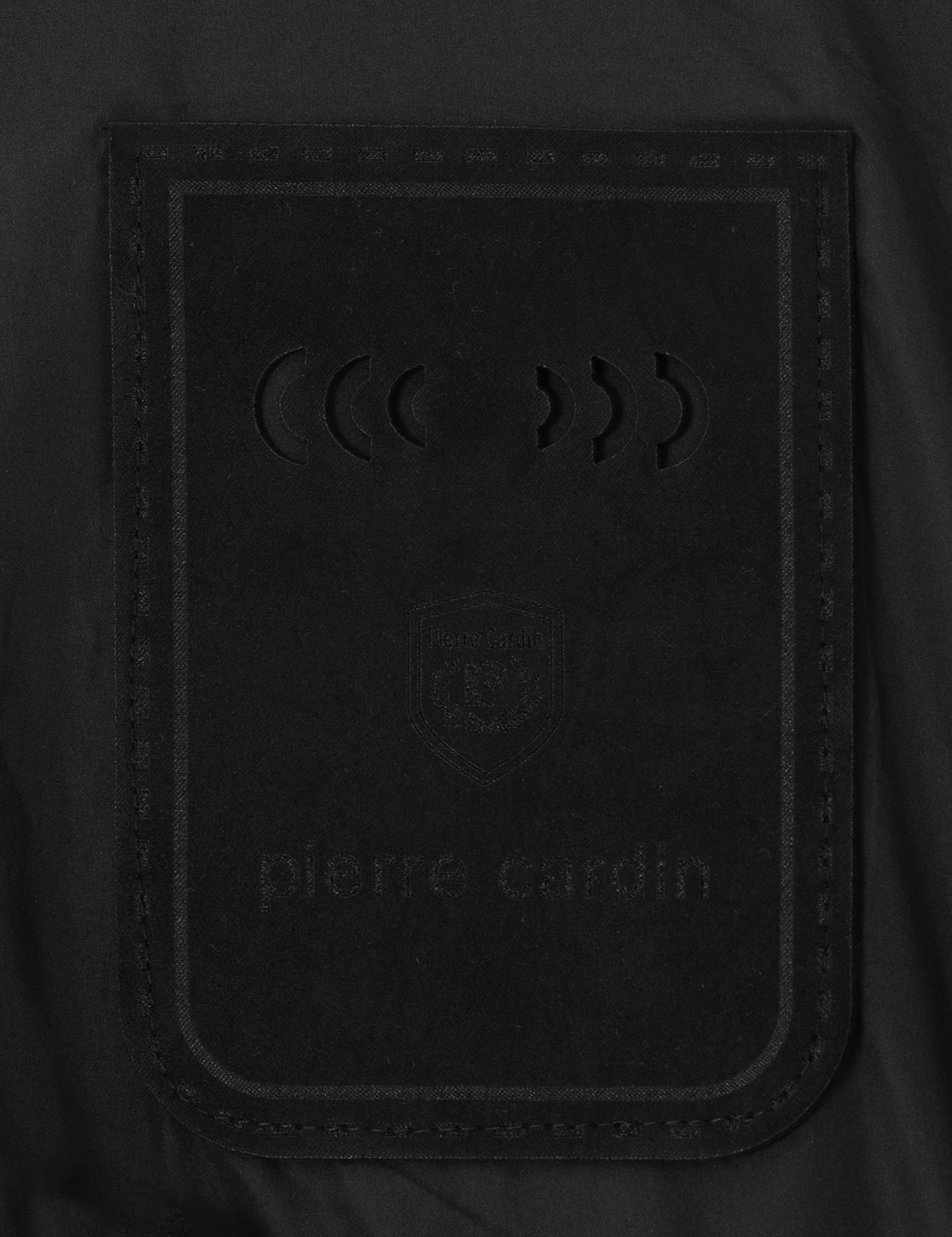 Siyah Kapüşonlu Suni Deri Mont