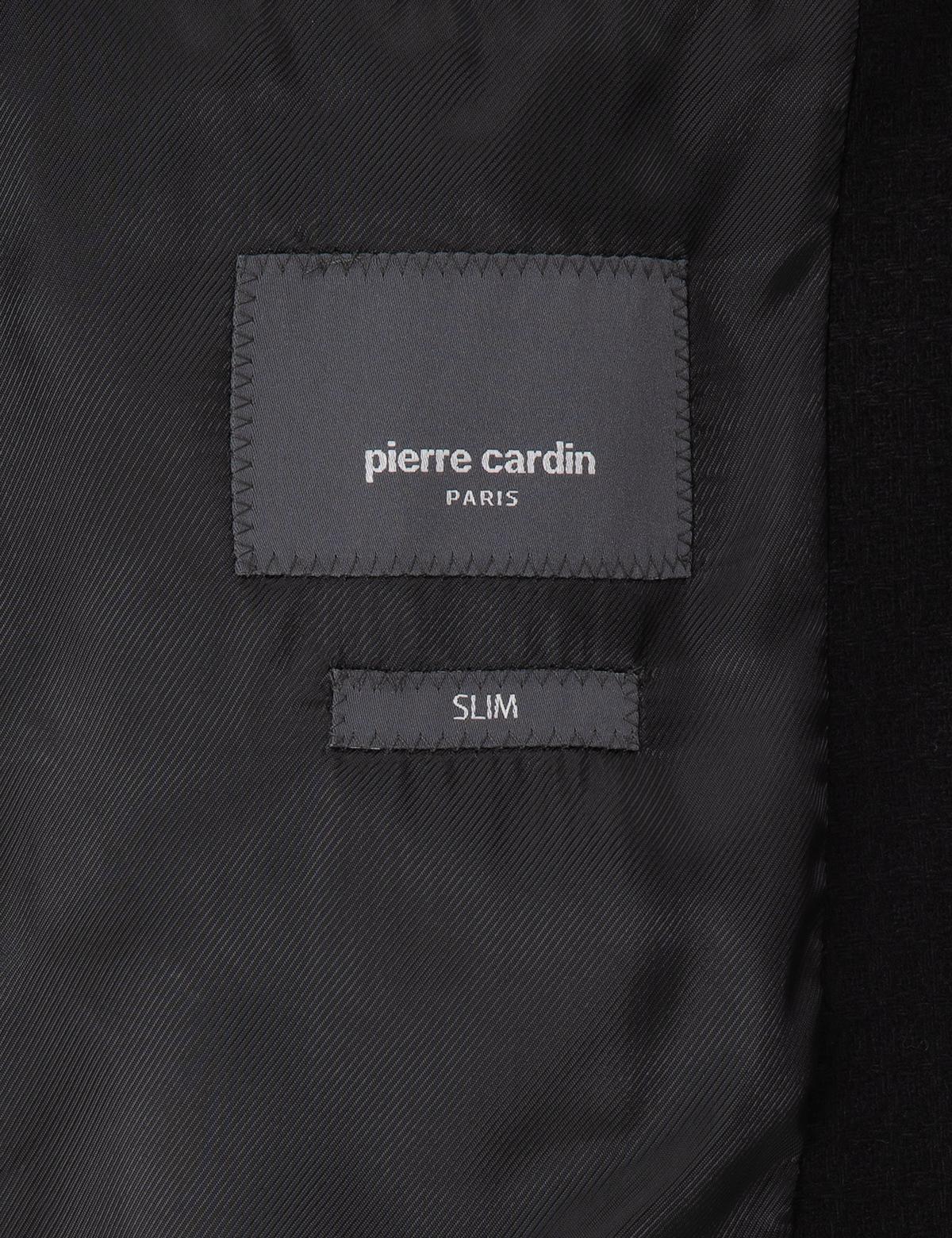 Siyah Yün Karışımlı Slim Fit Ceket - 50291938008