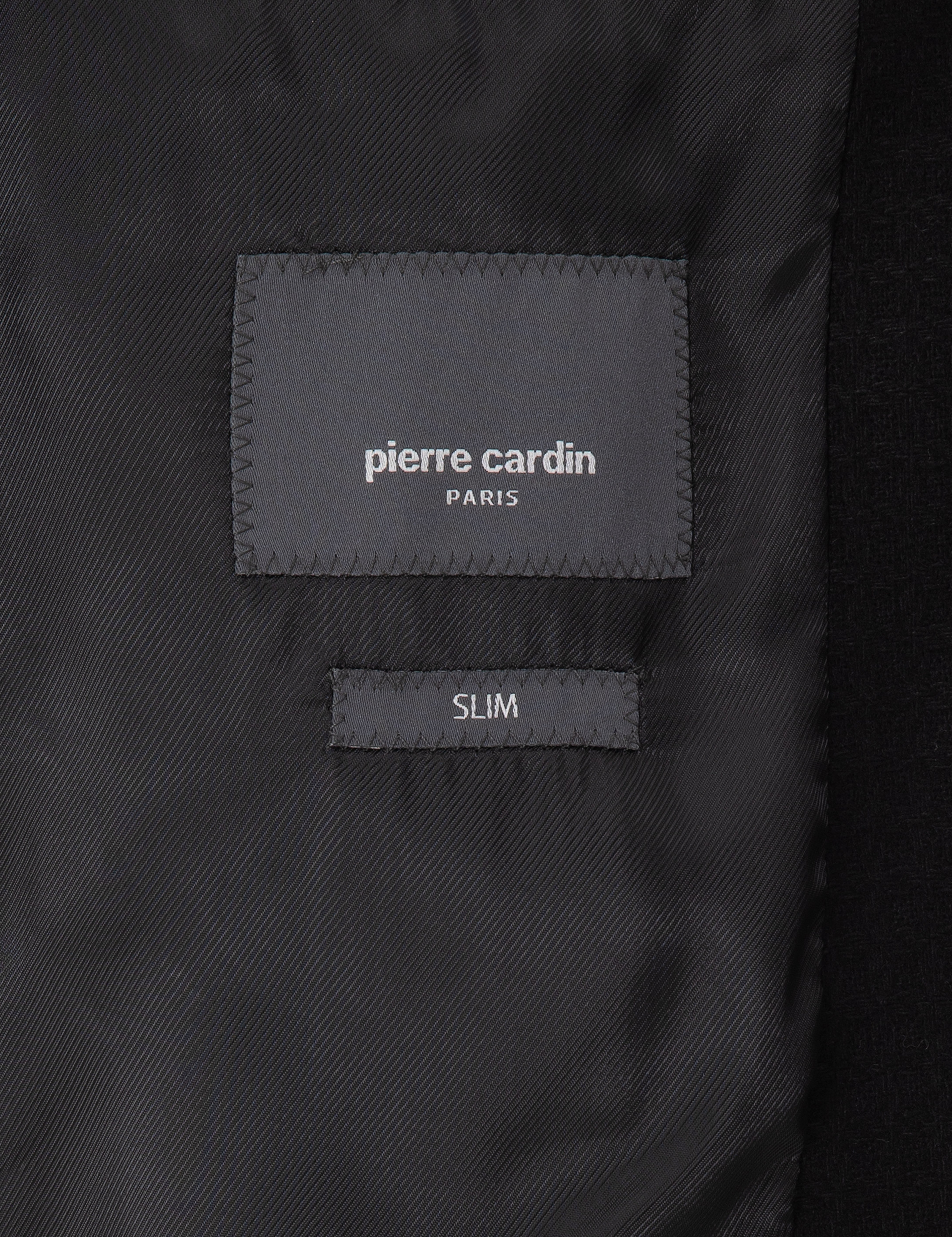 Siyah Yün Karışımlı Slim Fit Ceket