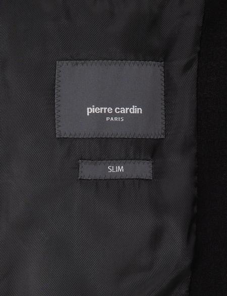 Siyah Yün Karışımlı Slim Fit Ceket - 50291938008