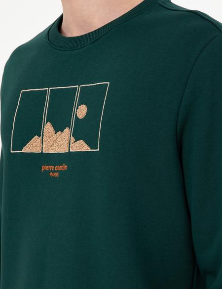 Yeşil Regular Fit Sweatshirt - 50290703044