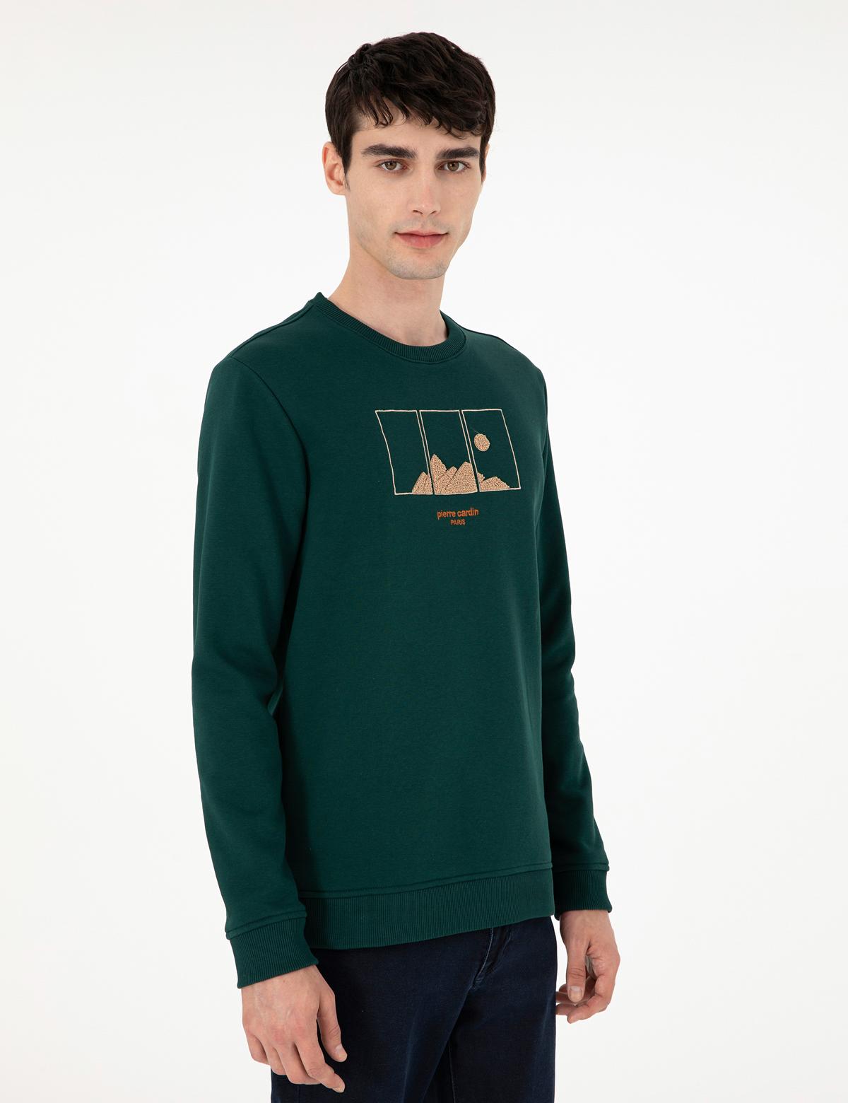 Yeşil Regular Fit Sweatshirt - 50290703044