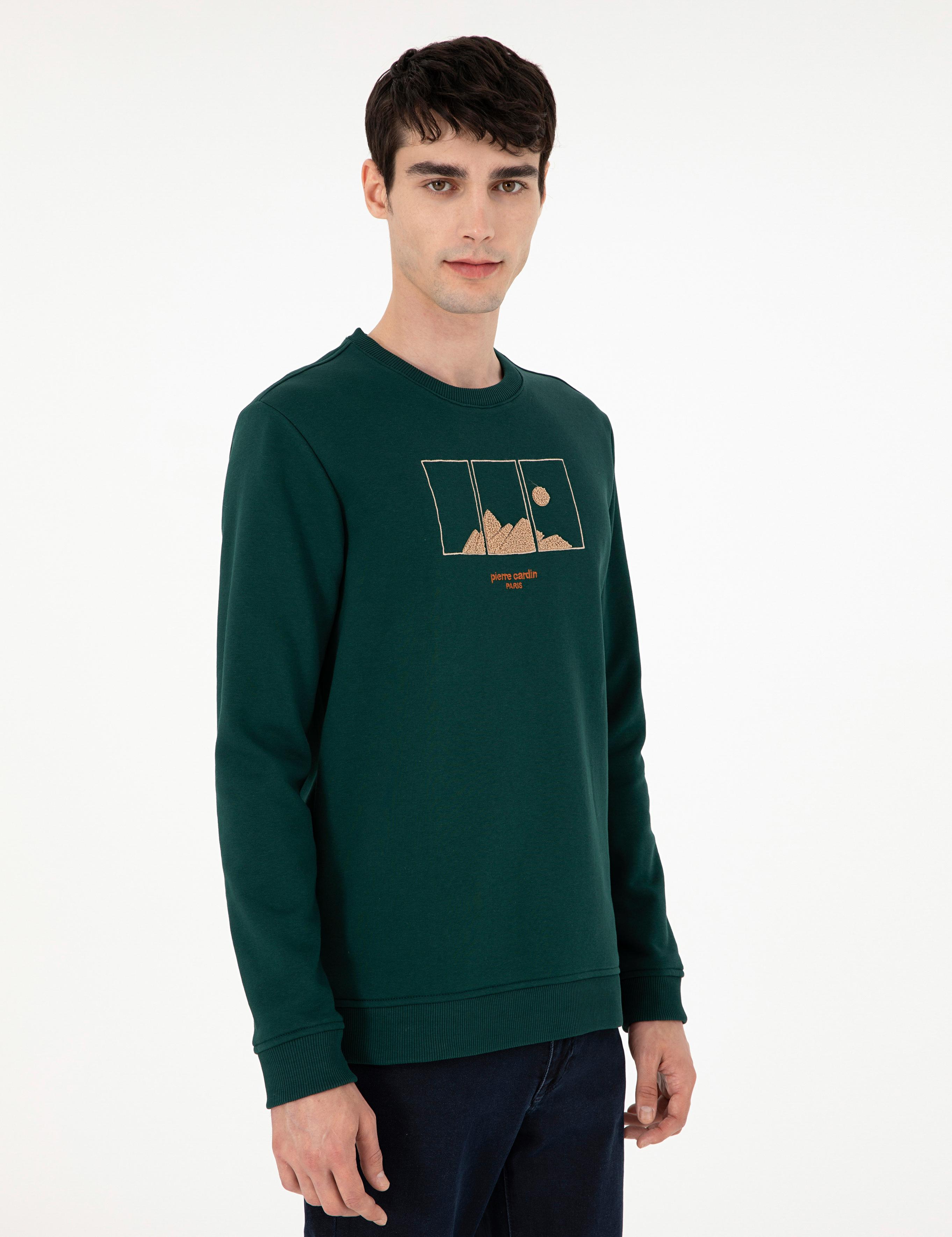 Yeşil Regular Fit Sweatshirt