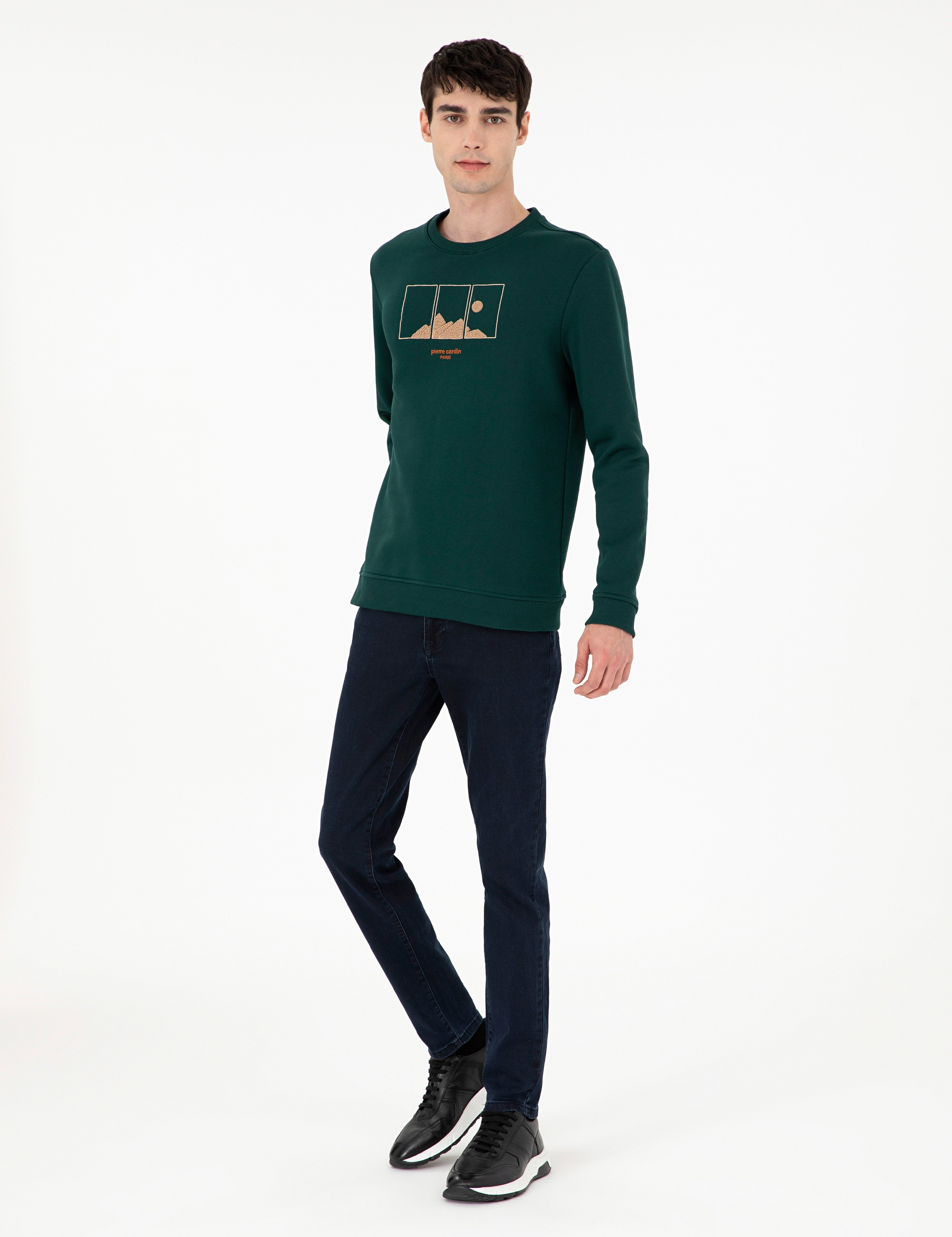 Yeşil Regular Fit Sweatshirt - Image 4