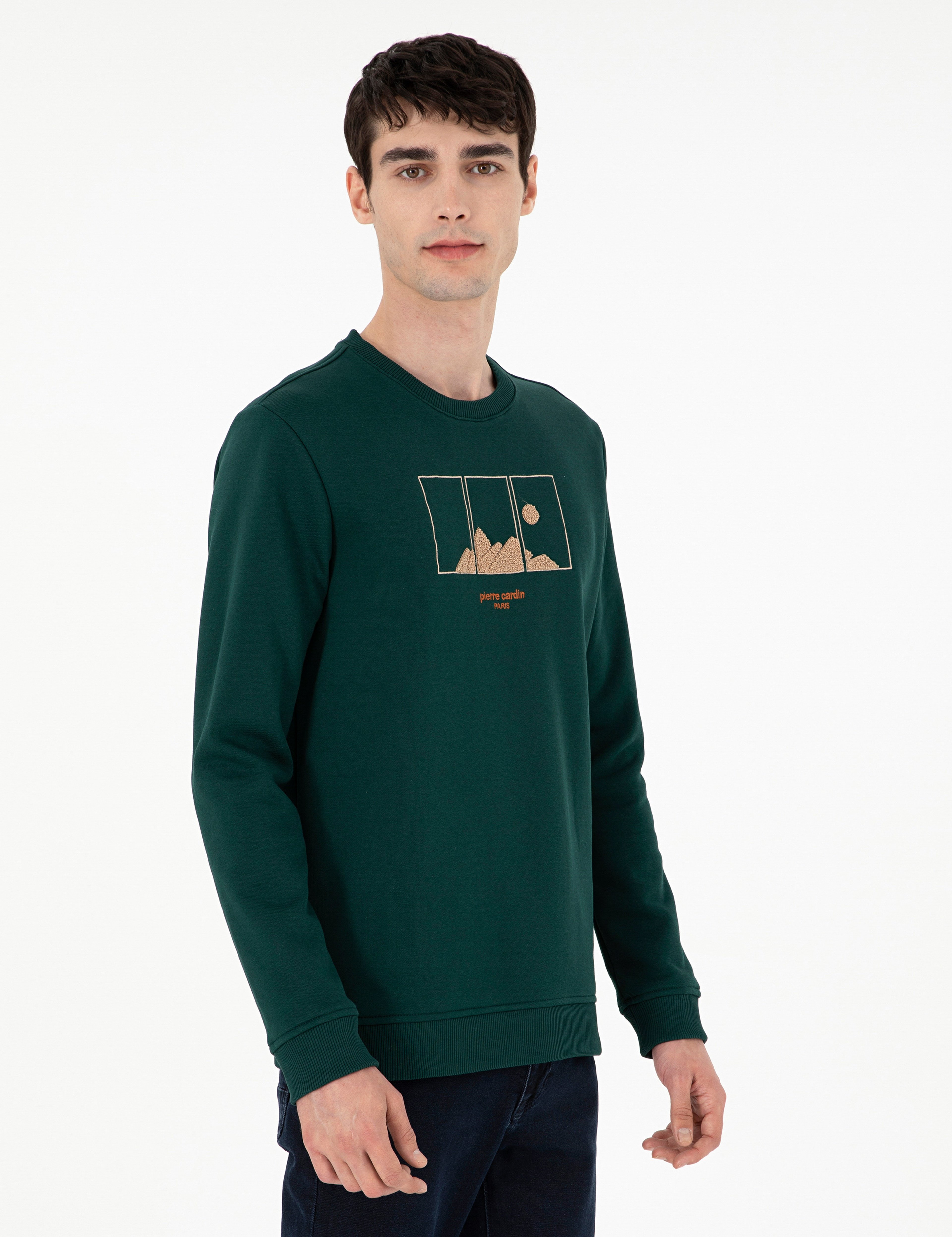 Yeşil Regular Fit Sweatshirt - Image 1