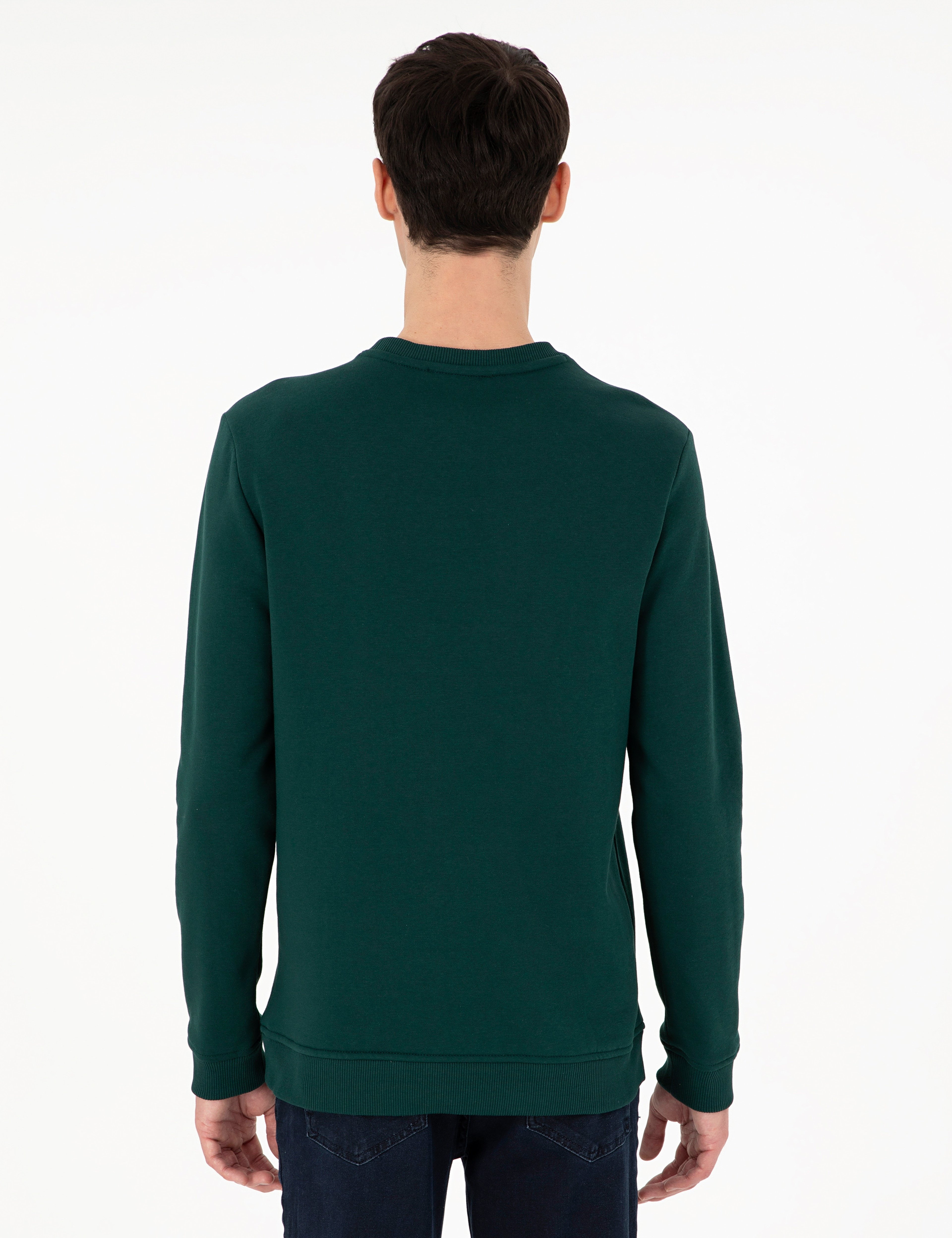 Yeşil Regular Fit Sweatshirt - Image 5