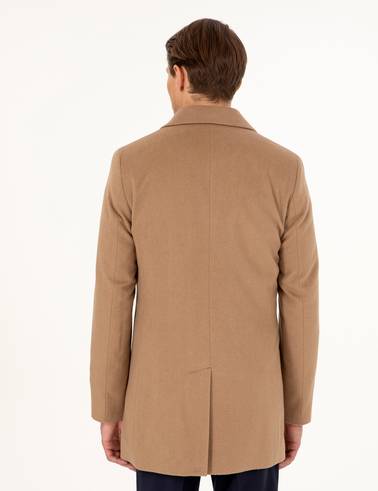Camel Ex. Slim Fit Kaşe Kaban