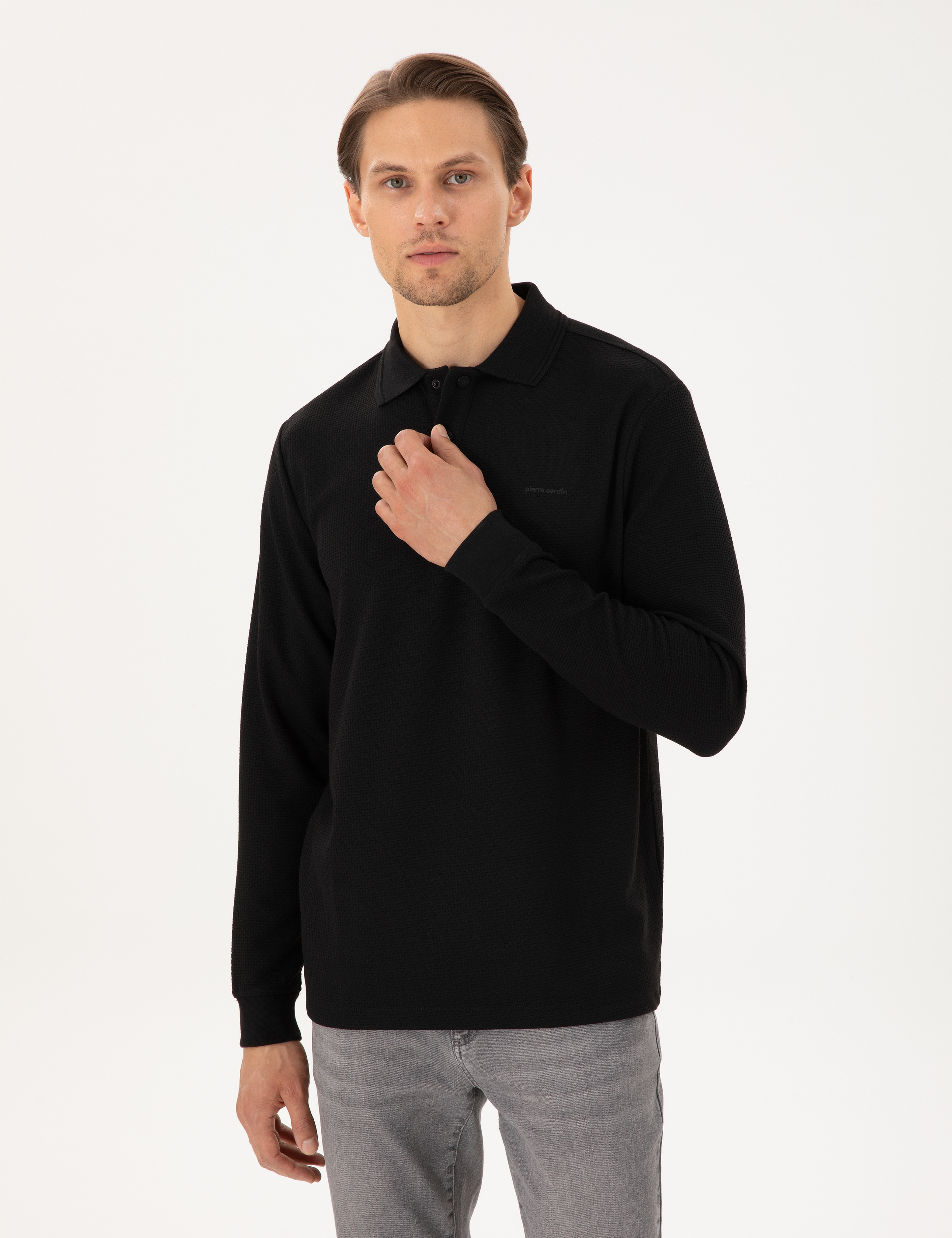 Siyah Regular Fit Sweatshirt - Image 3
