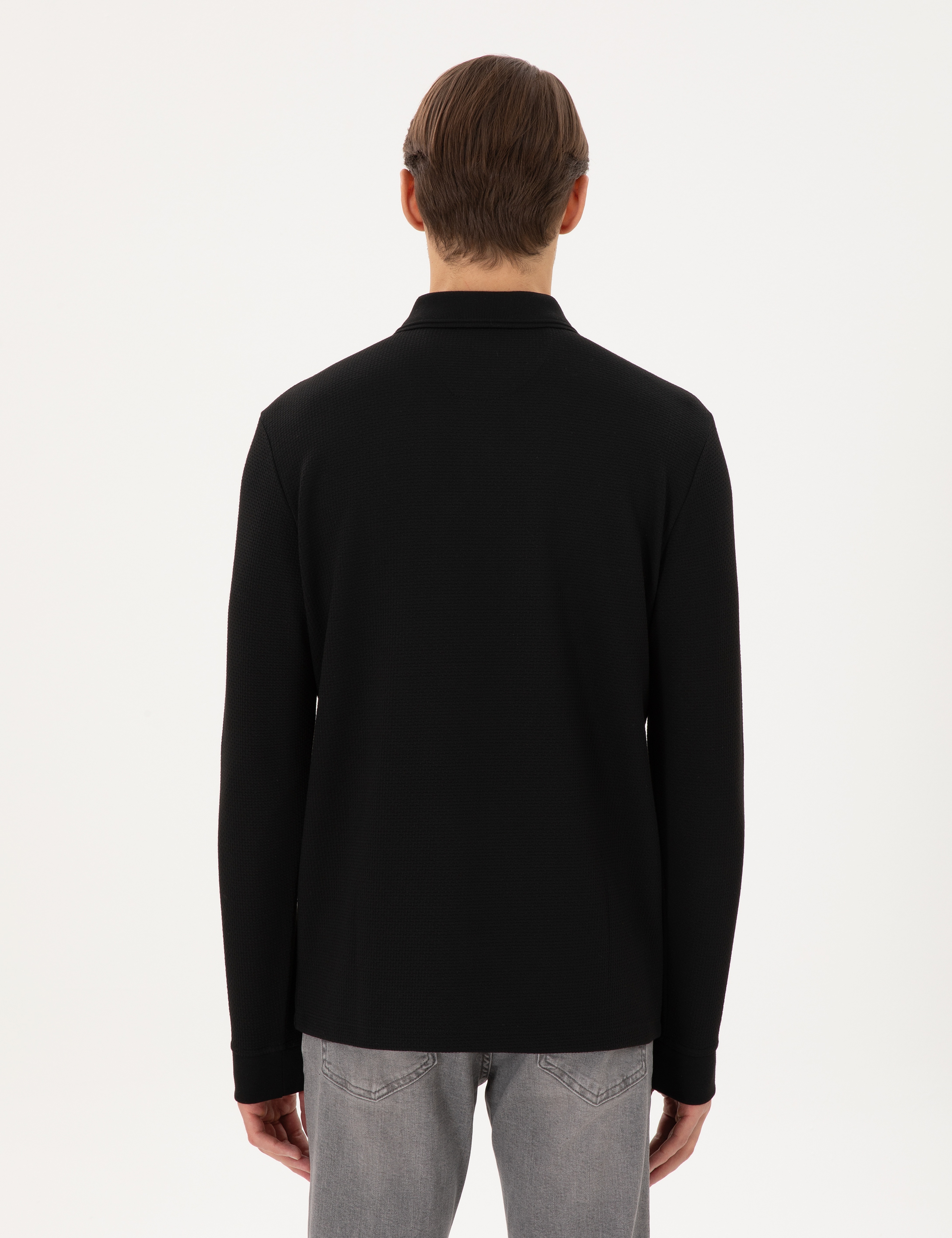 Siyah Regular Fit Sweatshirt - Image 5