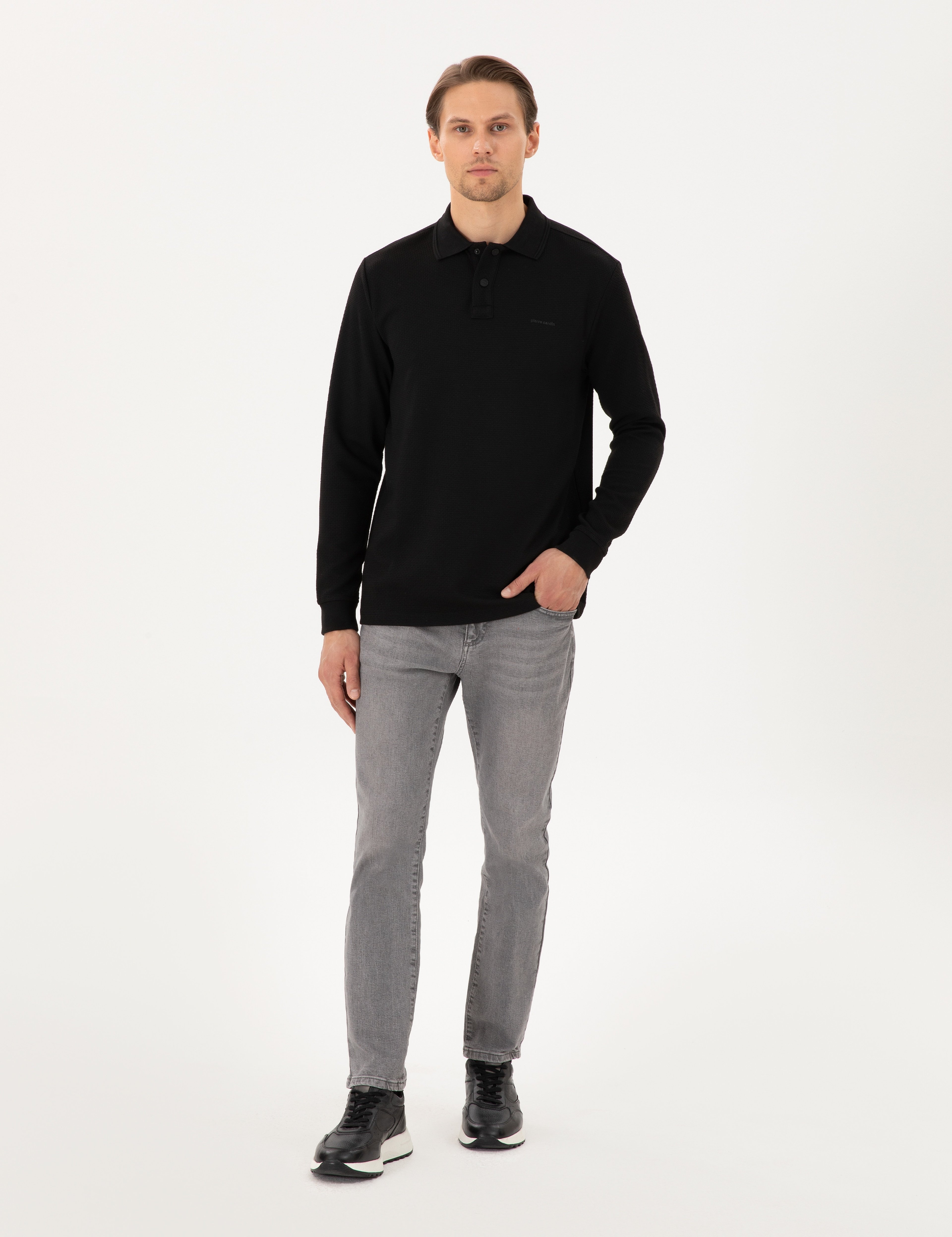 Siyah Regular Fit Sweatshirt - Image 4