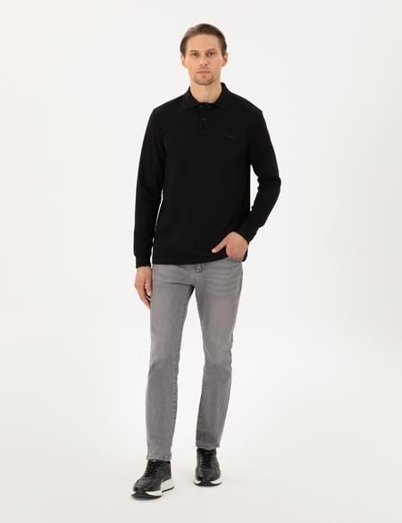Siyah Regular Fit Sweatshirt - 50293236037