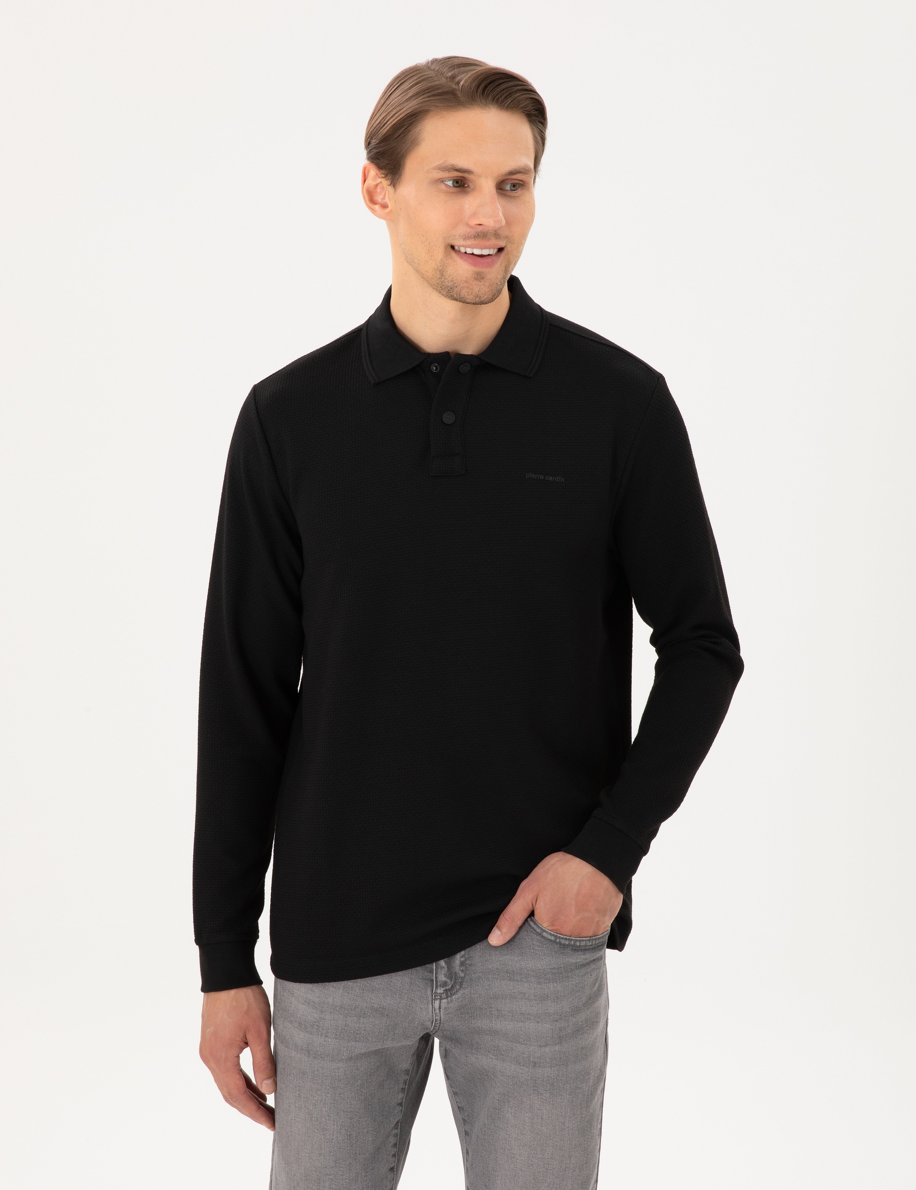 Siyah Regular Fit Sweatshirt - Image 1