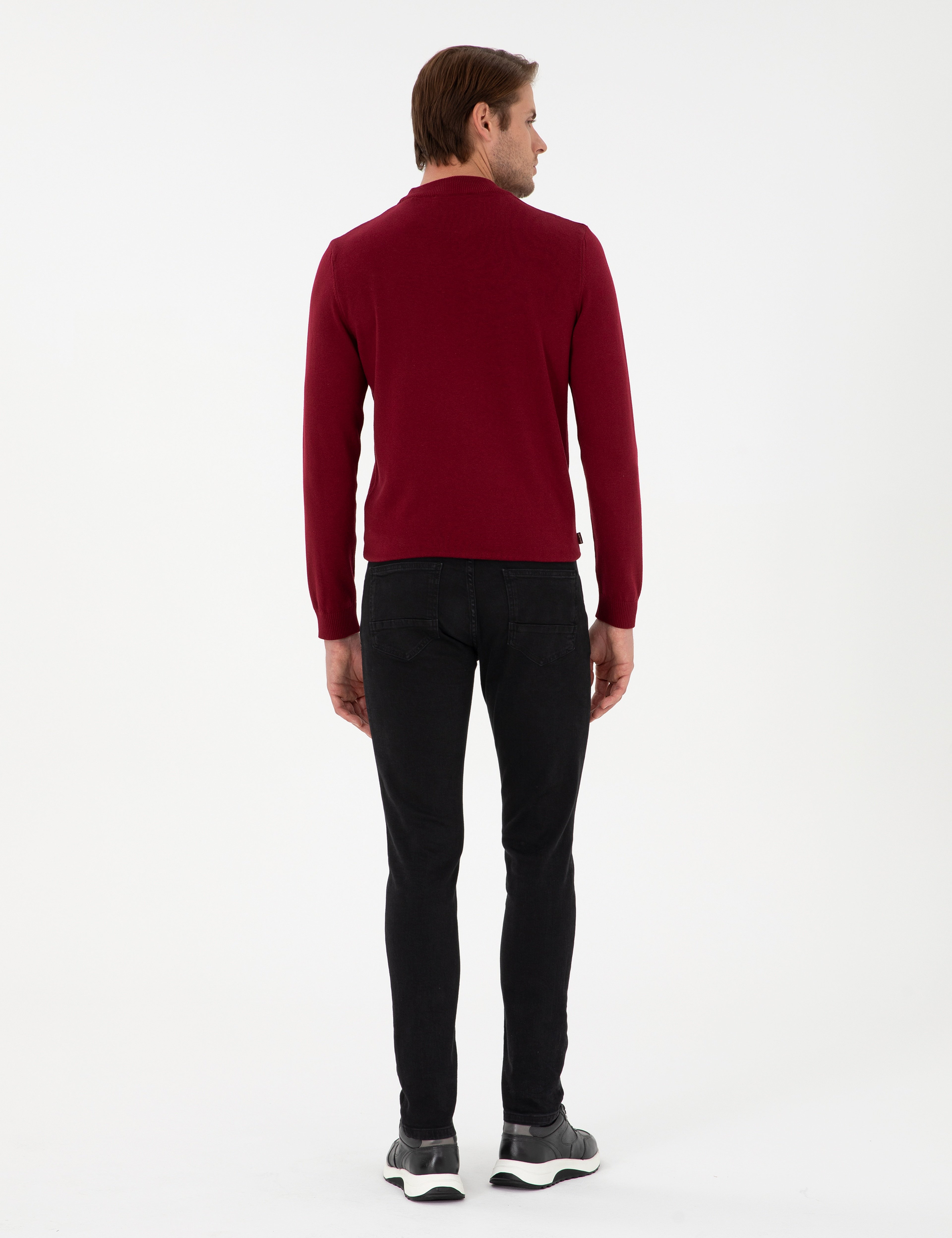 Siyah Slim Fit Jean Pantolon - Image 4
