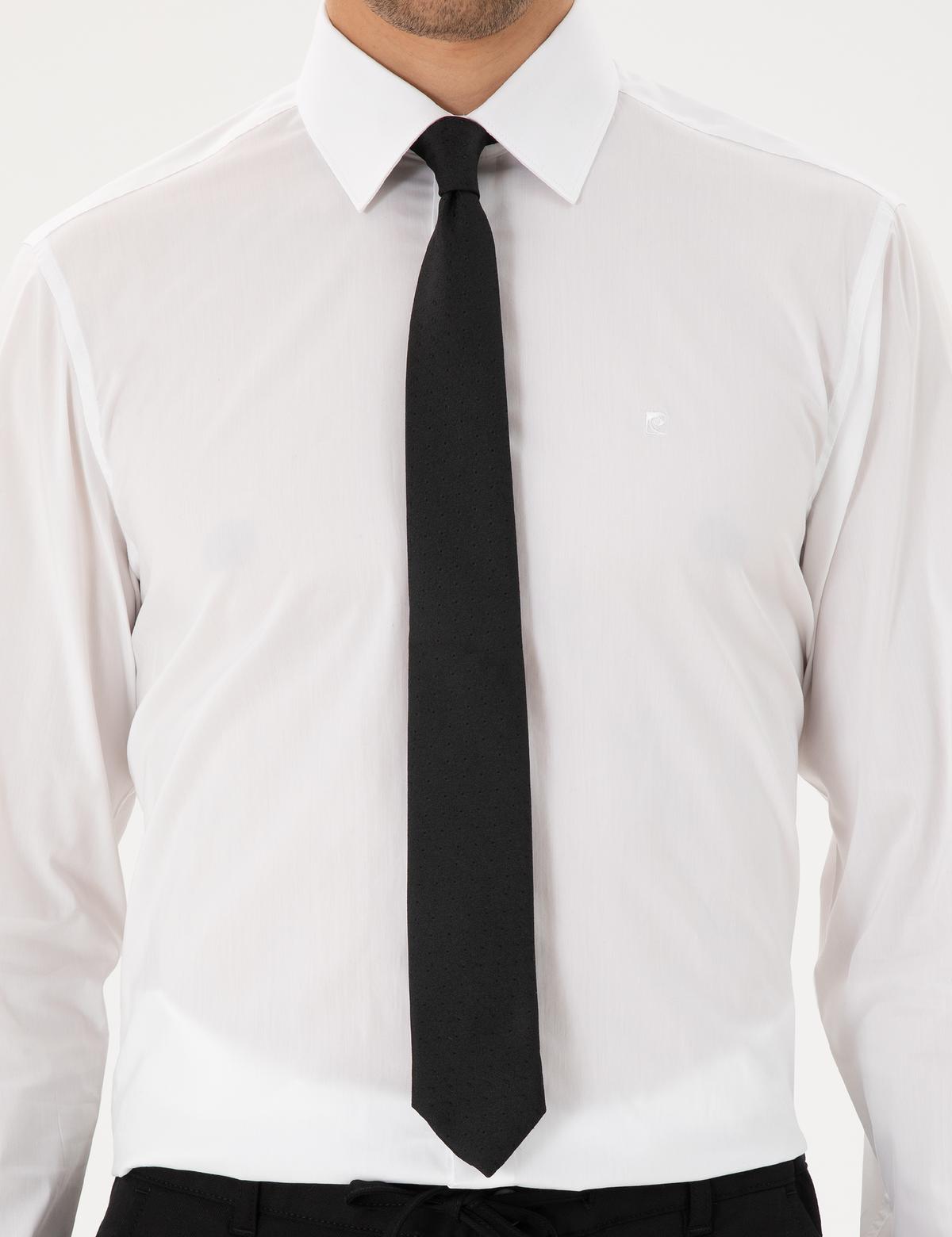 Beyaz Slim Fit Uzun Kollu Basic Gömlek - 50300853008