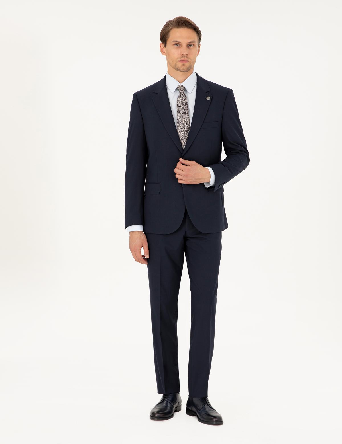 Lacivert Slim Fit Takım Elbise