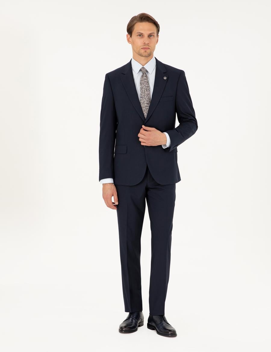 Lacivert Slim Fit Takım Elbise