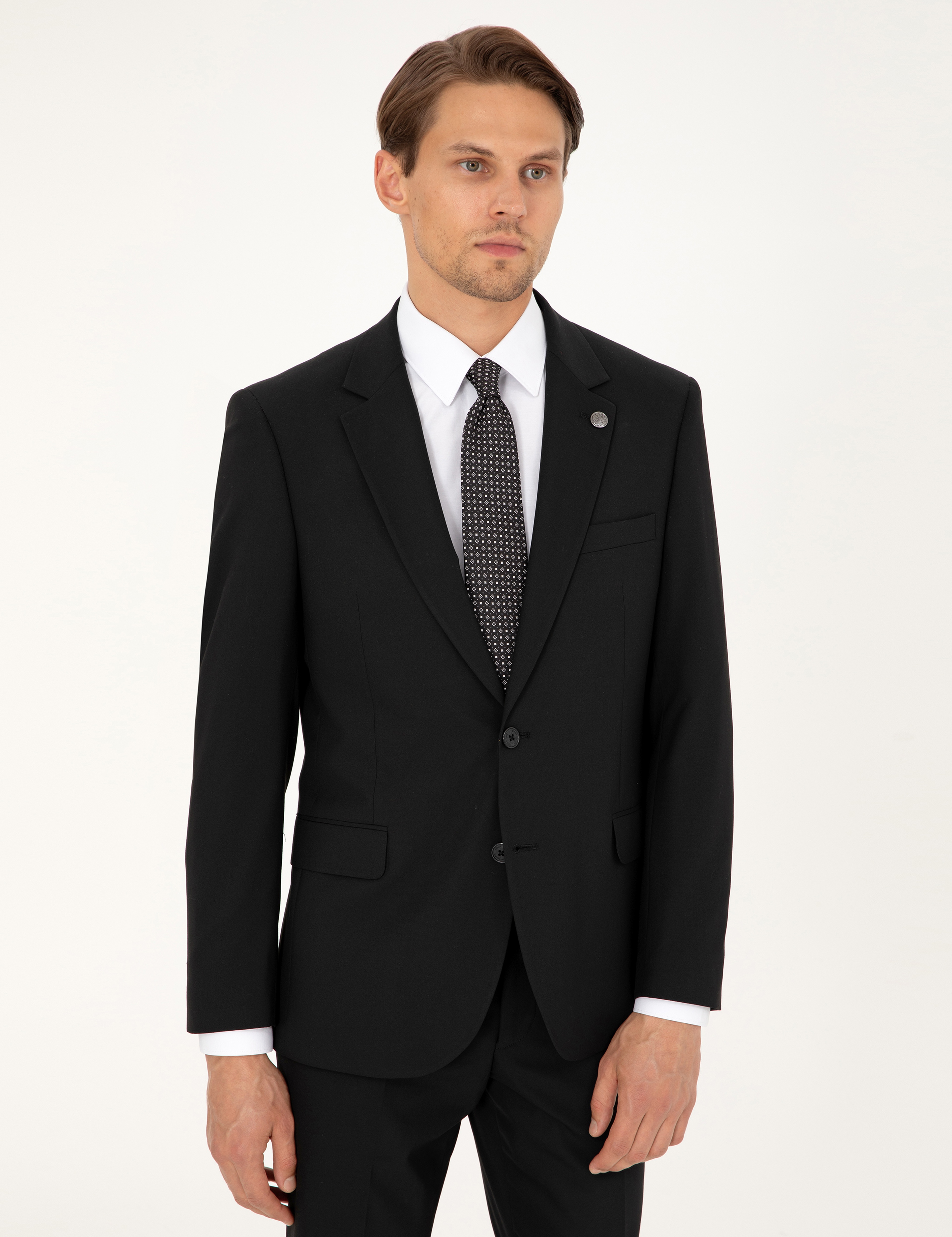 Siyah Slim Fit Takım Elbise - Image 3