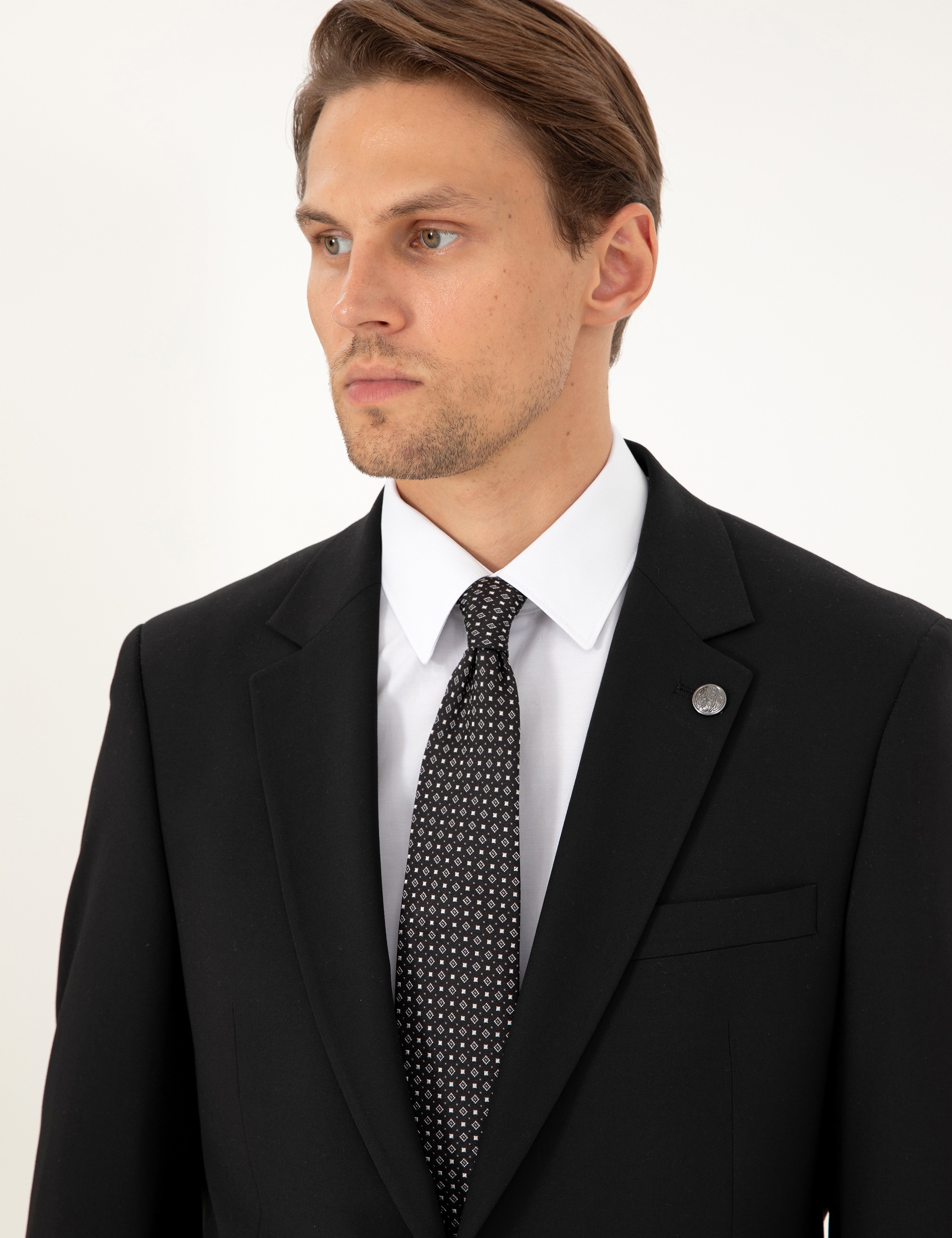 Siyah Slim Fit Takım Elbise - Image 2