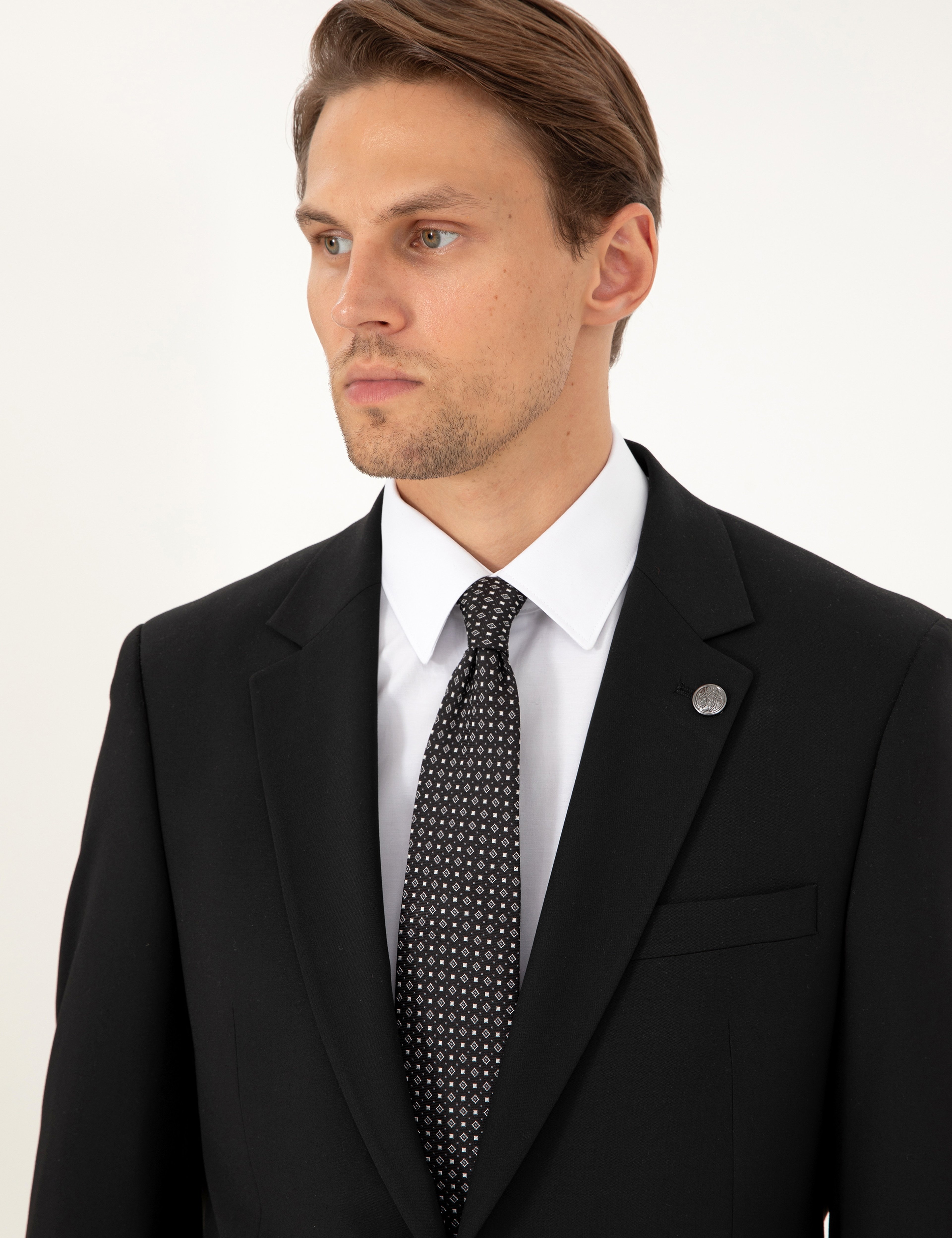 Siyah Slim Fit Takım Elbise