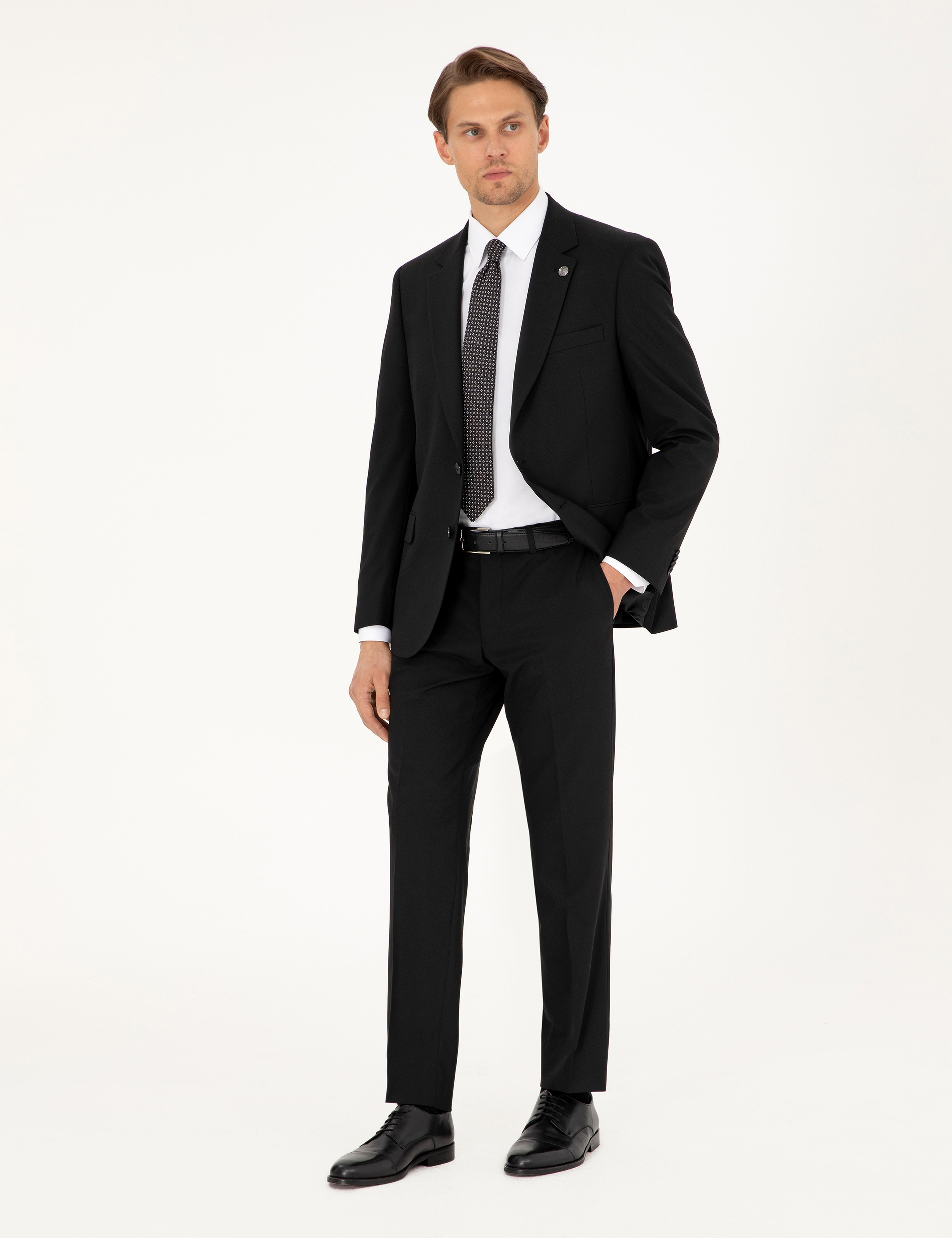 Siyah Slim Fit Takım Elbise