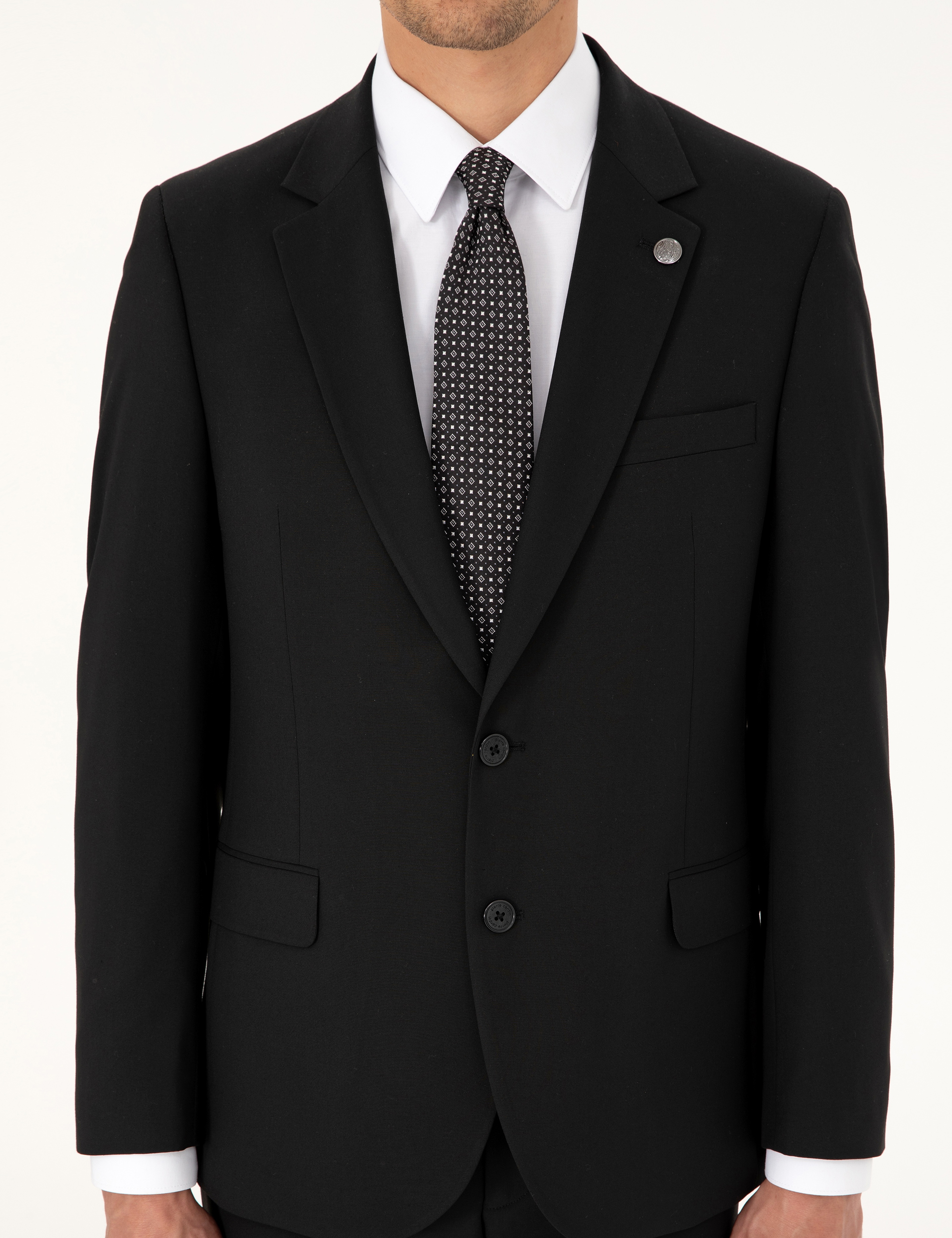 Siyah Slim Fit Takım Elbise - Image 7