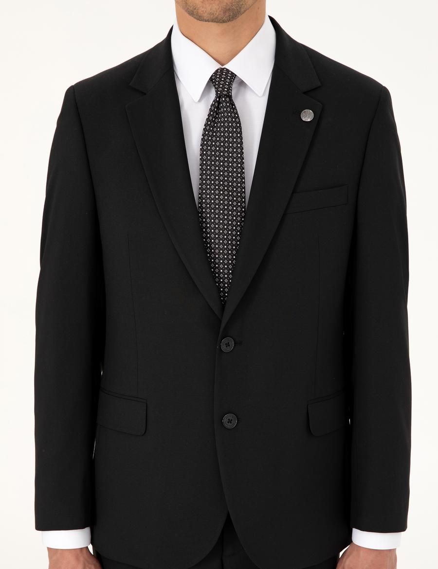 Siyah Slim Fit Takım Elbise