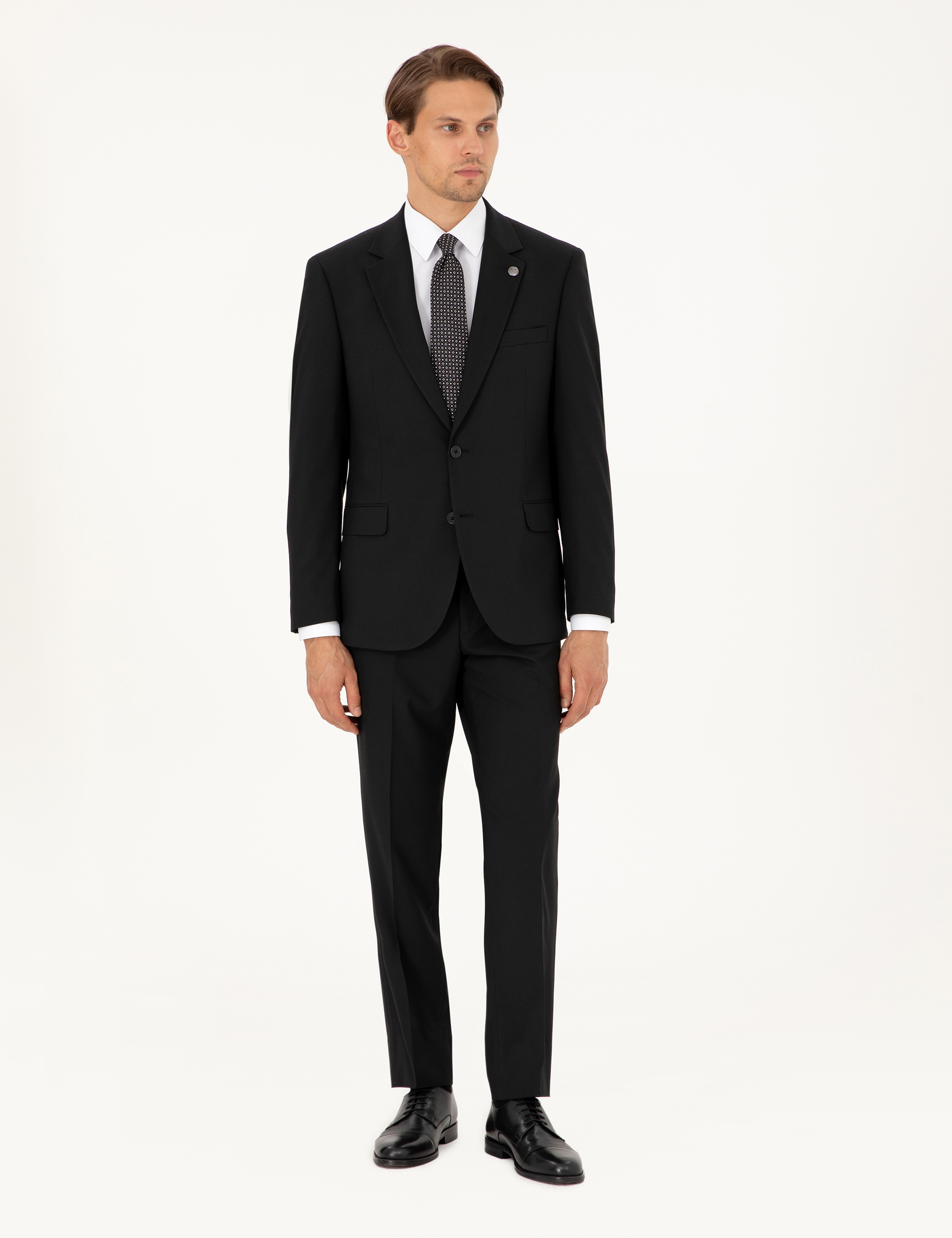 Siyah Slim Fit Takım Elbise - Image 1