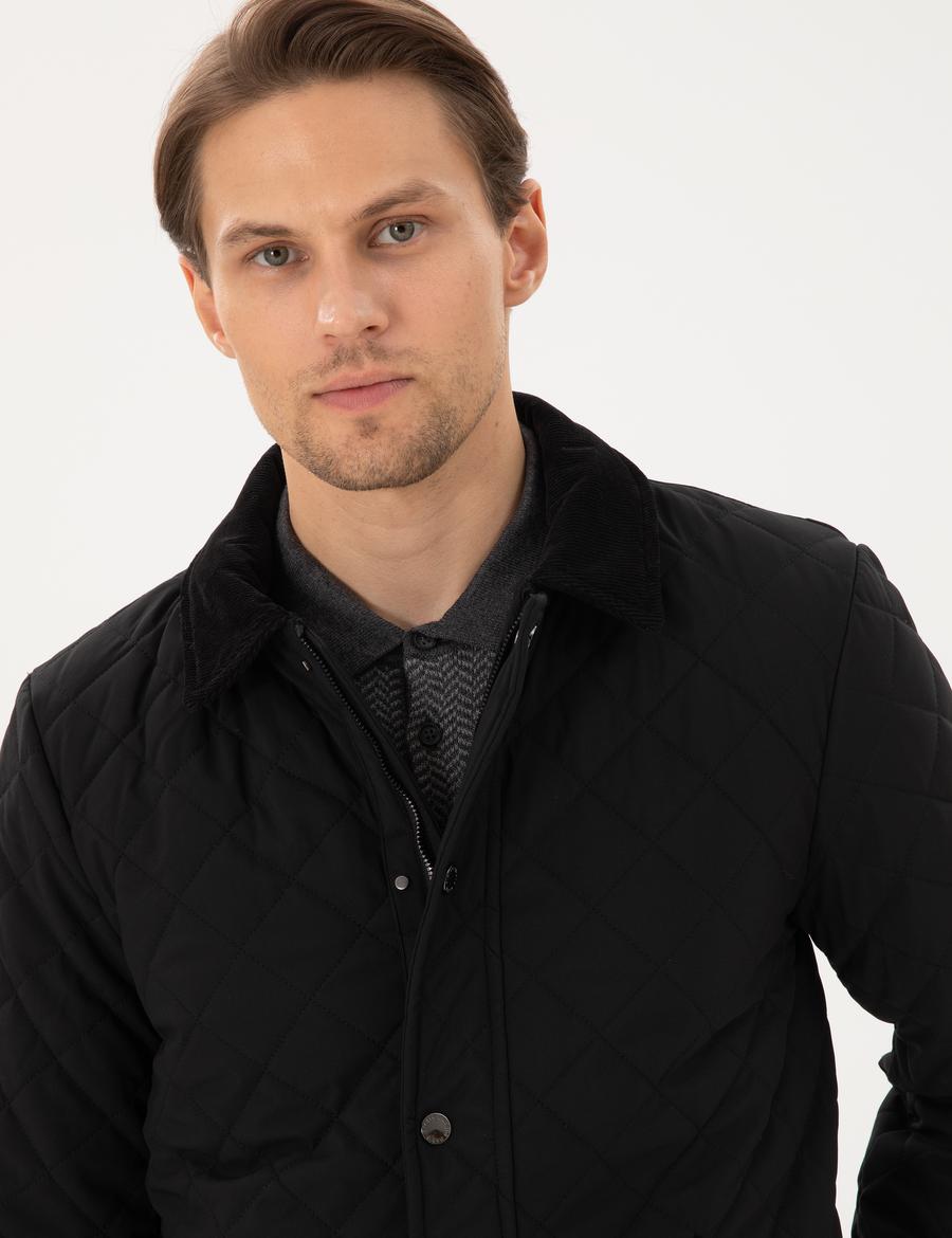 Siyah Kapitoneli Cepli Mont