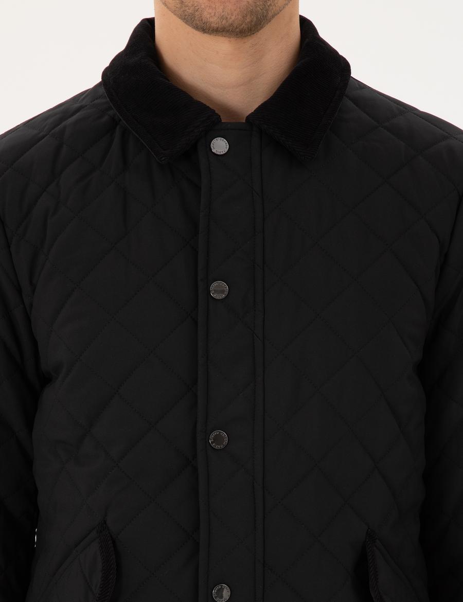 Siyah Kapitoneli Cepli Mont