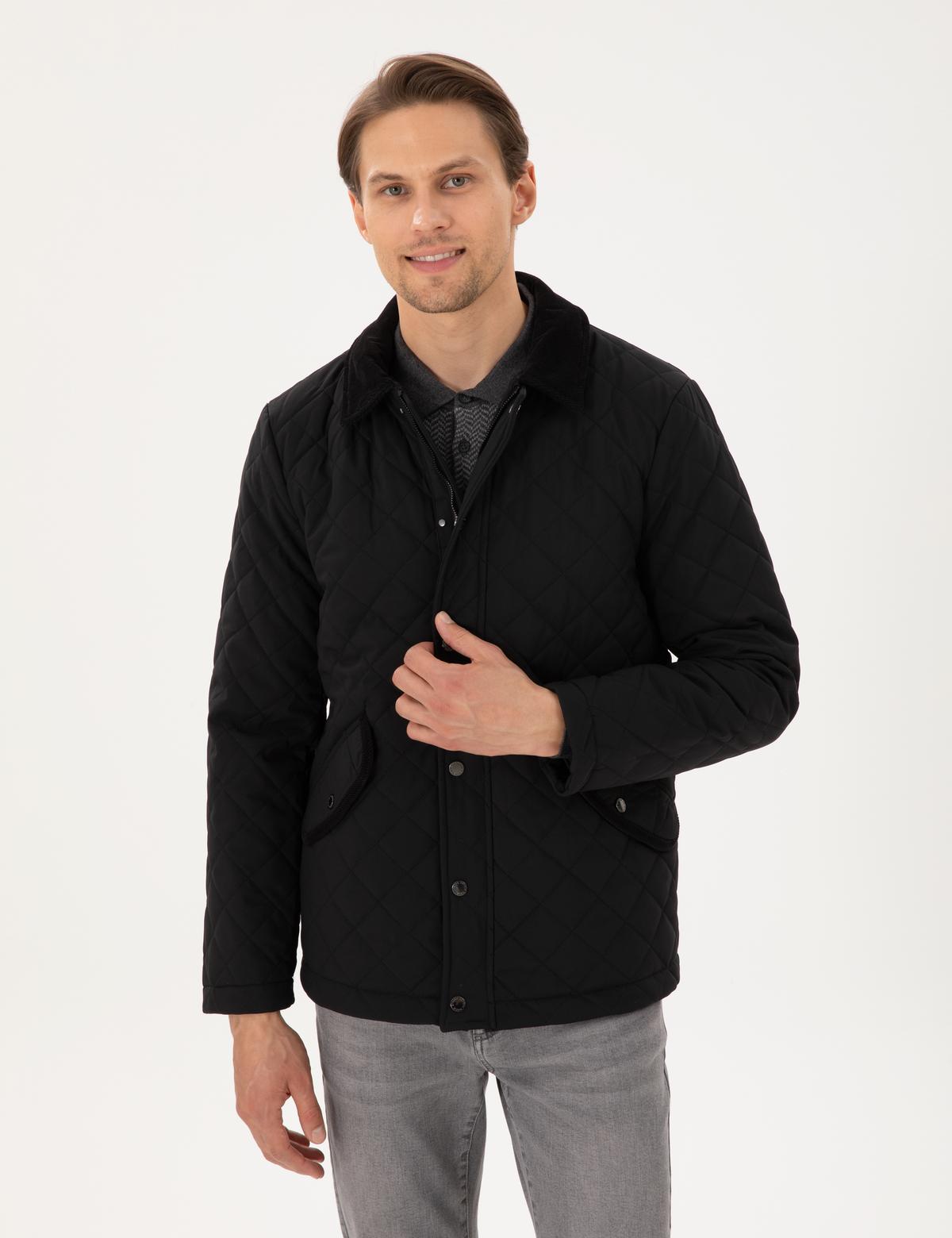 Siyah Kapitoneli Cepli Mont - 50292845023