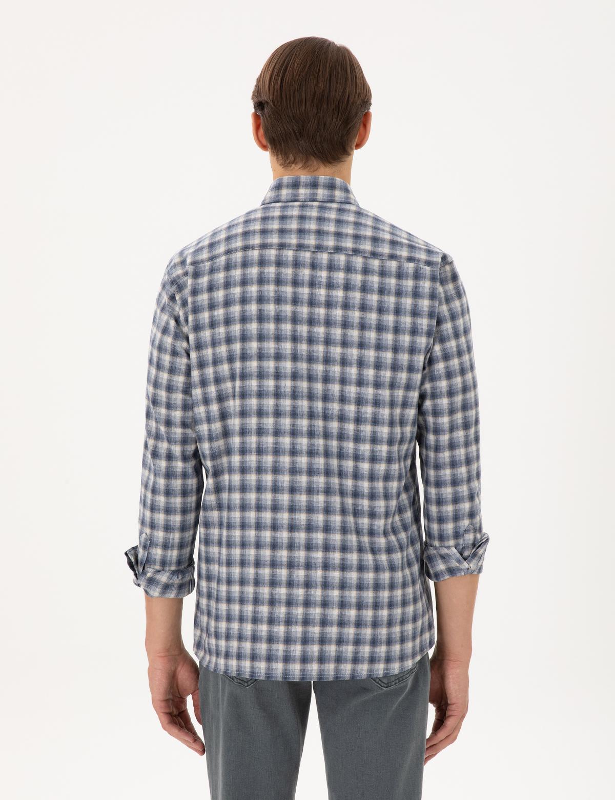 Mavi Regular Fit Kareli Uzun Kollu Gömlek - 50291987003