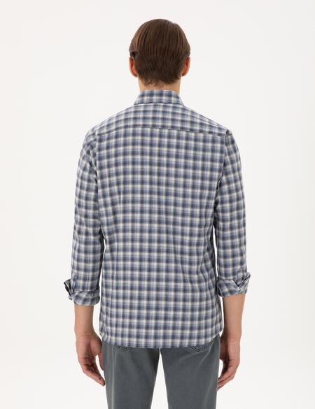 Mavi Regular Fit Kareli Uzun Kollu Gömlek - 50291987003