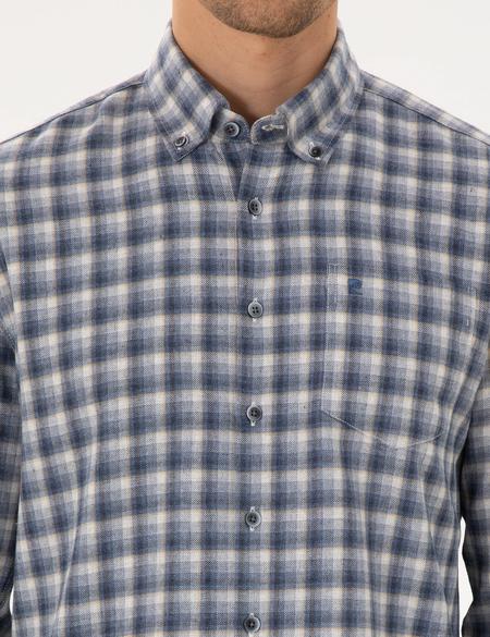 Mavi Regular Fit Kareli Uzun Kollu Gömlek - 50291987003