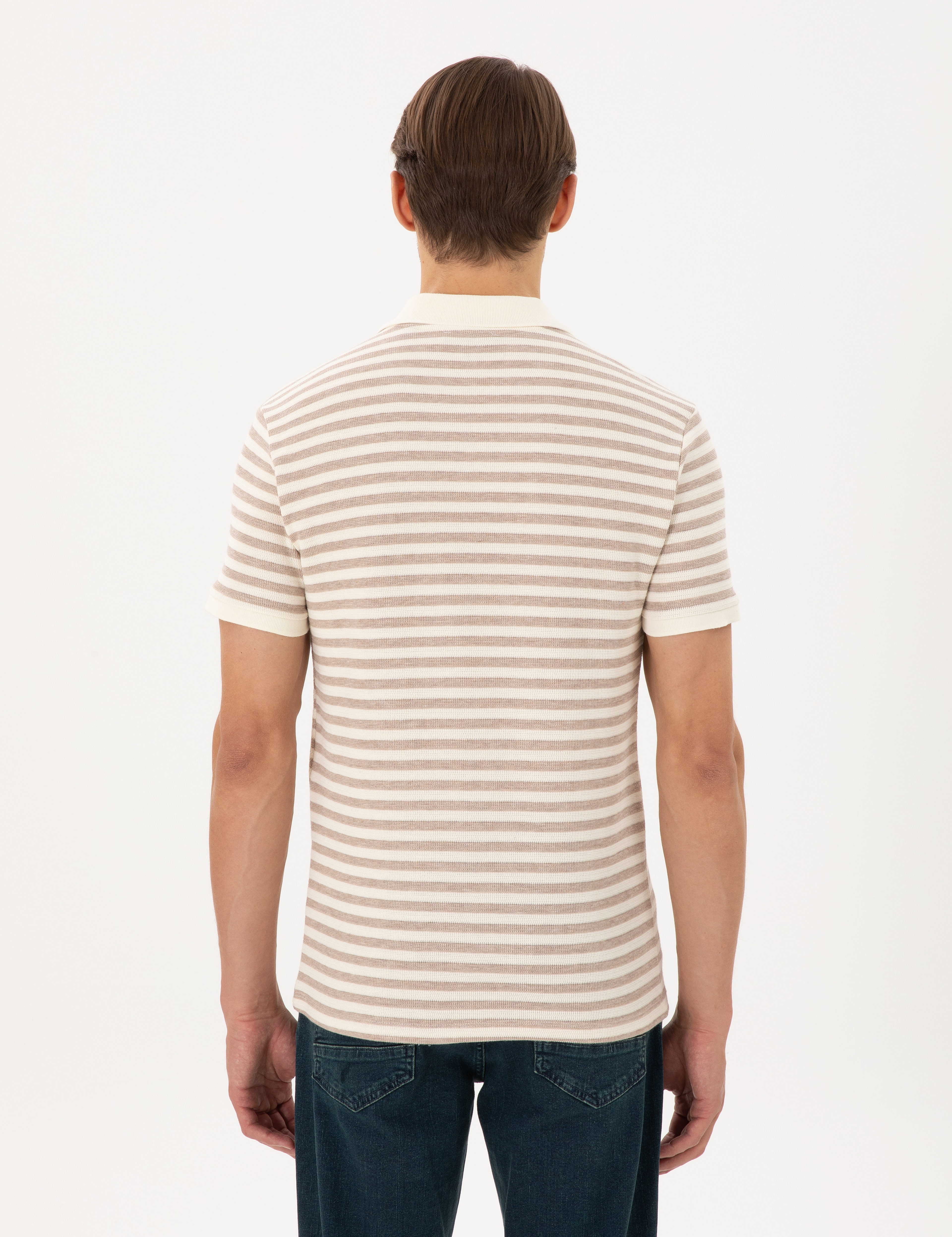 Taş Slim Fit Apaş Yaka Tişört - Image 5