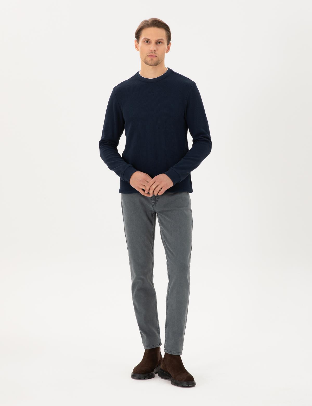 Lacivert Regular Fit Sweatshirt - 50296485018