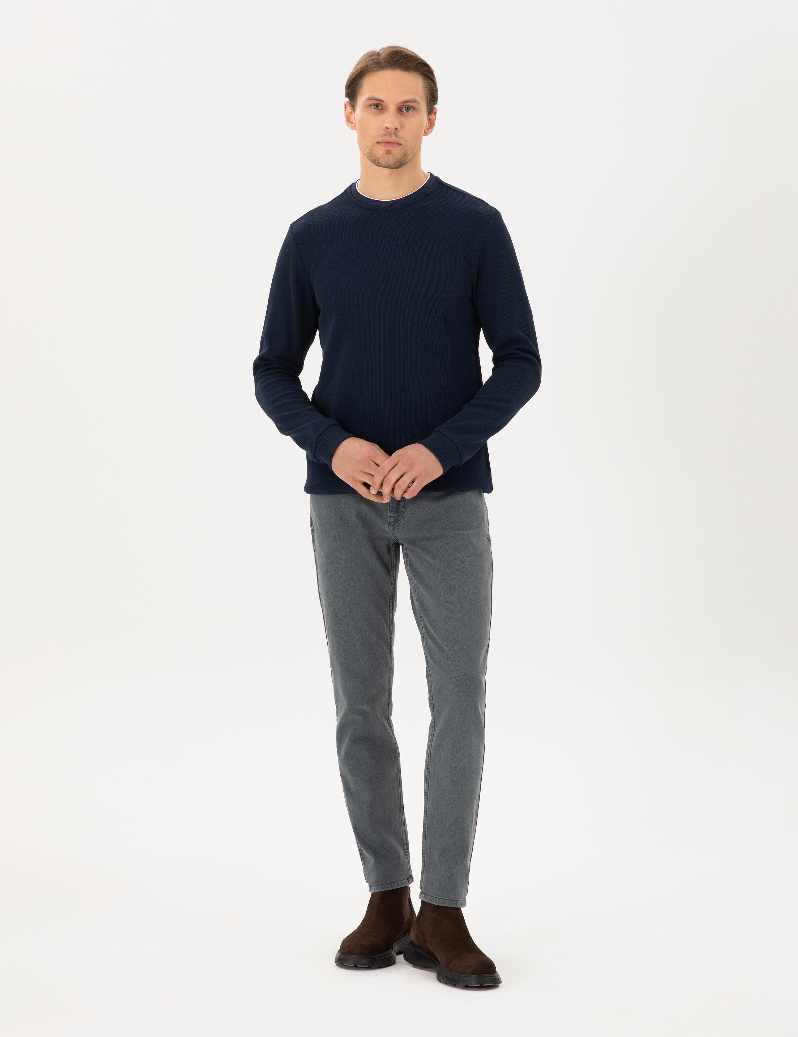 Lacivert Regular Fit Sweatshirt