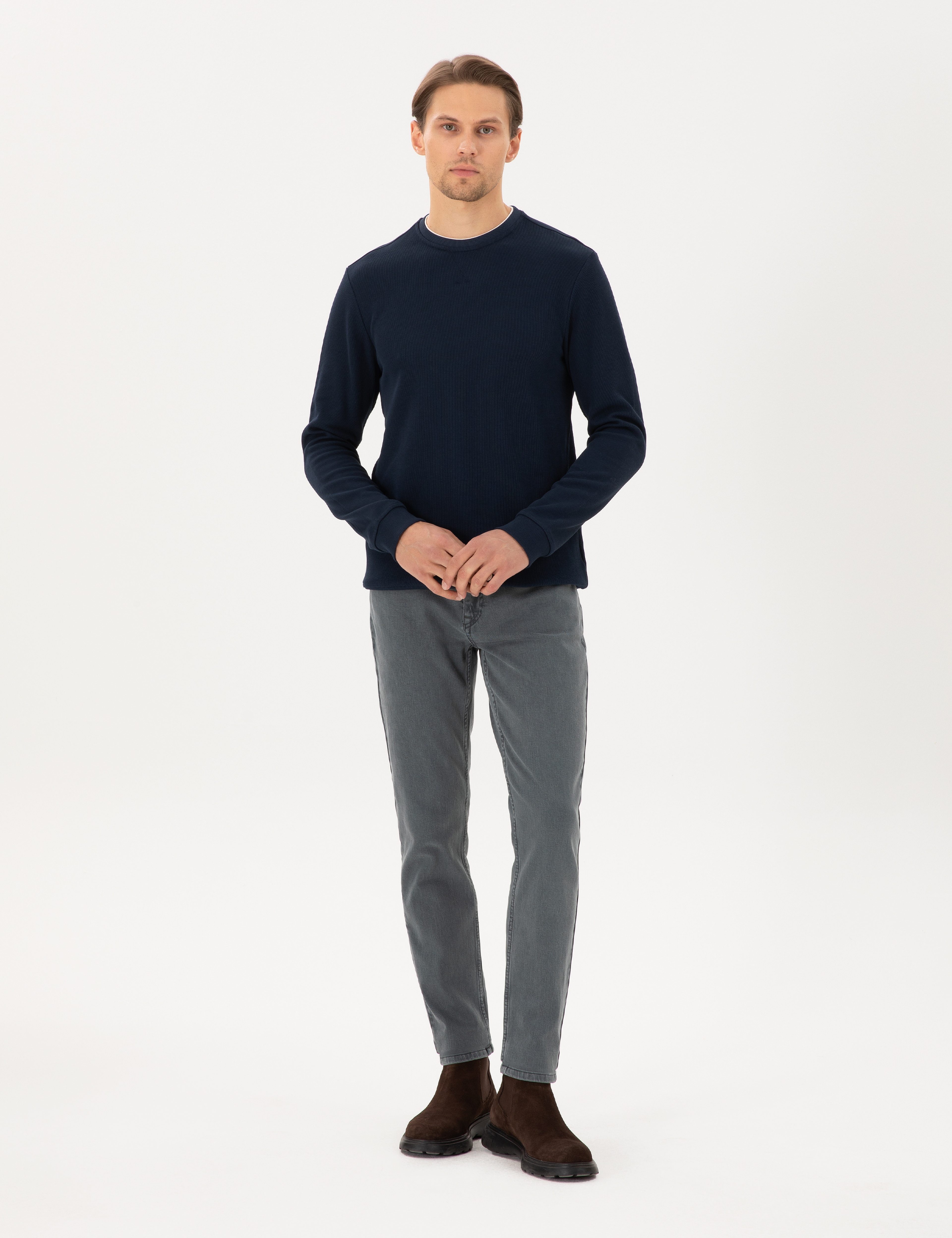 Lacivert Regular Fit Sweatshirt