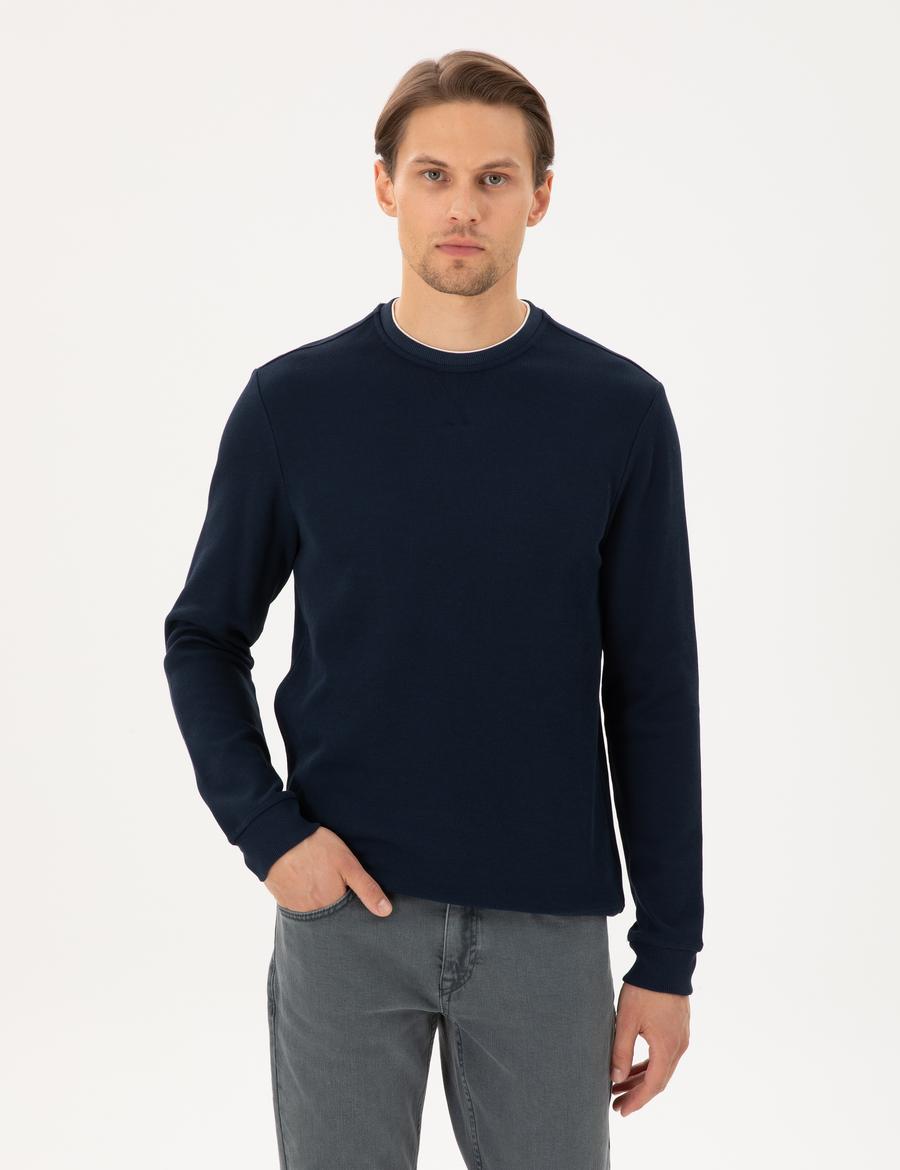 Lacivert Regular Fit Sweatshirt
