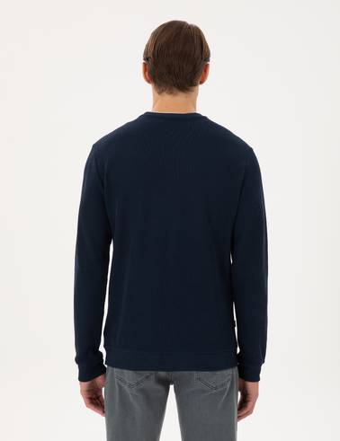 Lacivert Regular Fit Sweatshirt