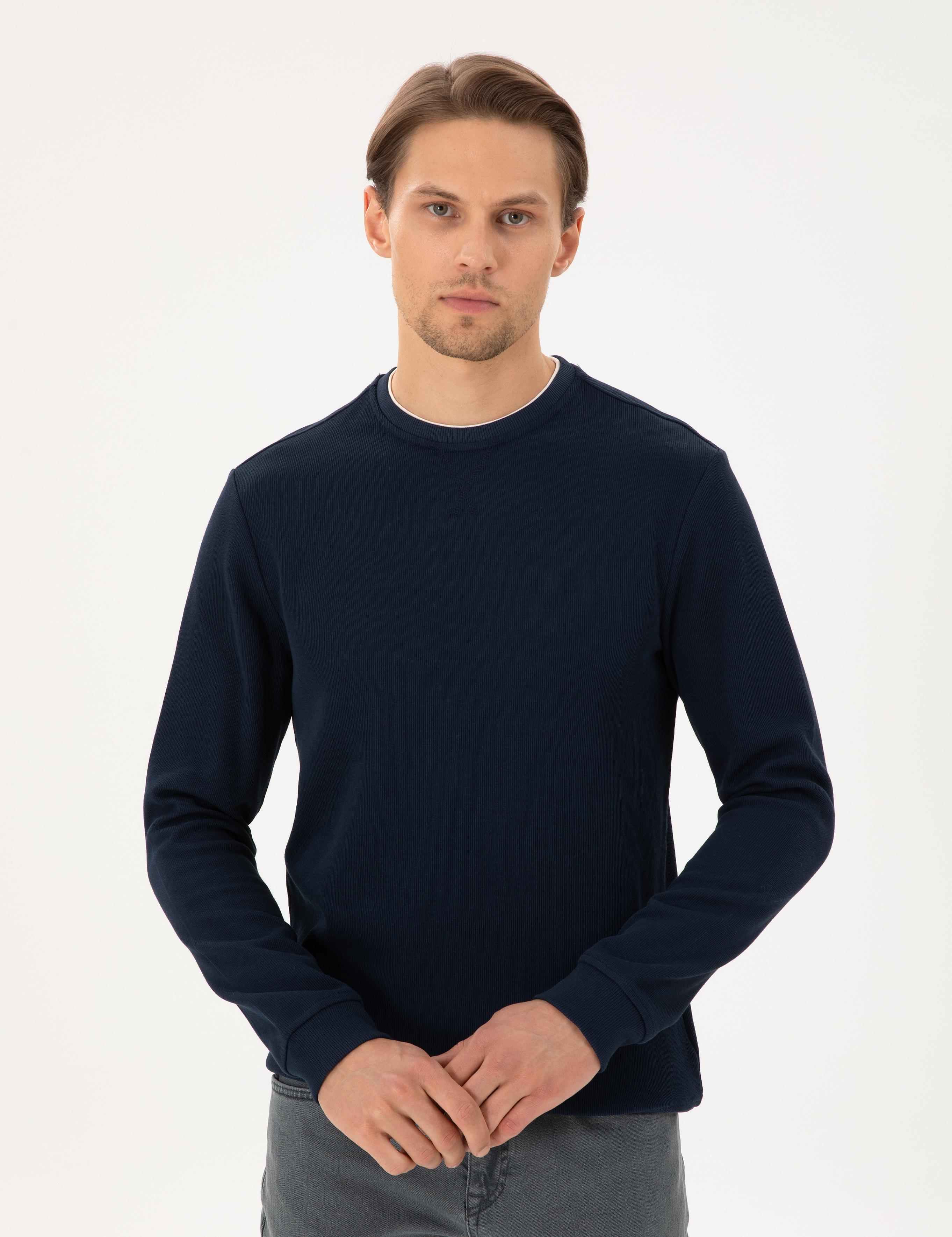 Lacivert Regular Fit Sweatshirt