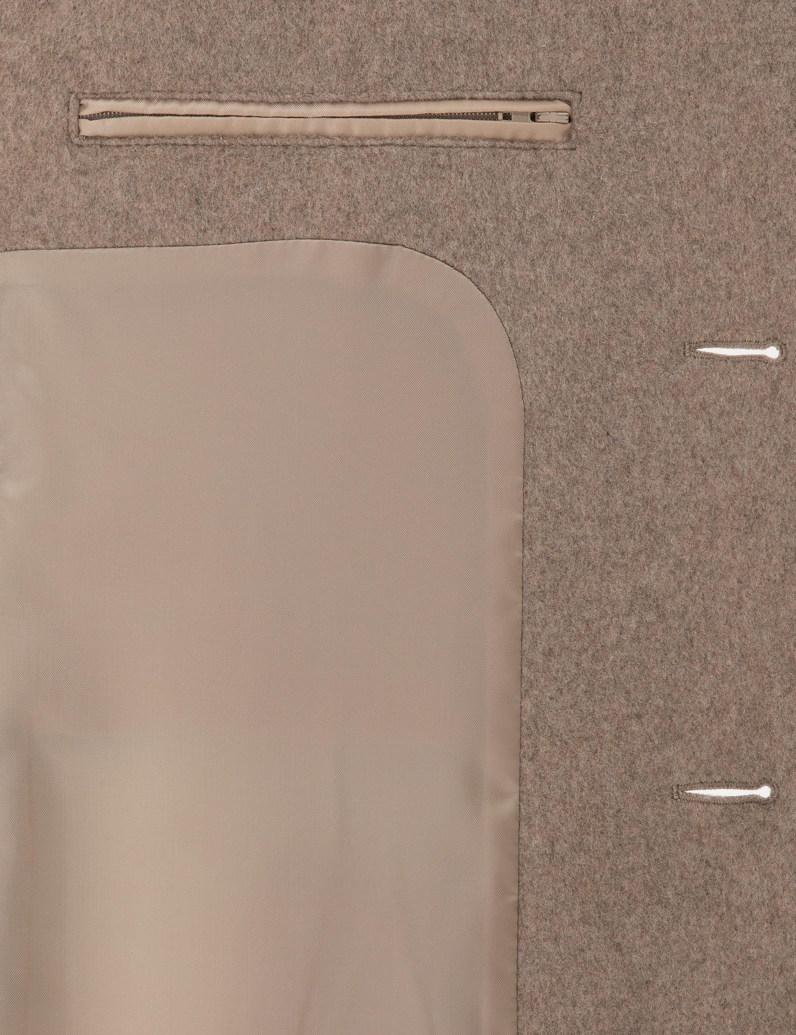 Bej Ex. Slim Fit Kaşe Kaban