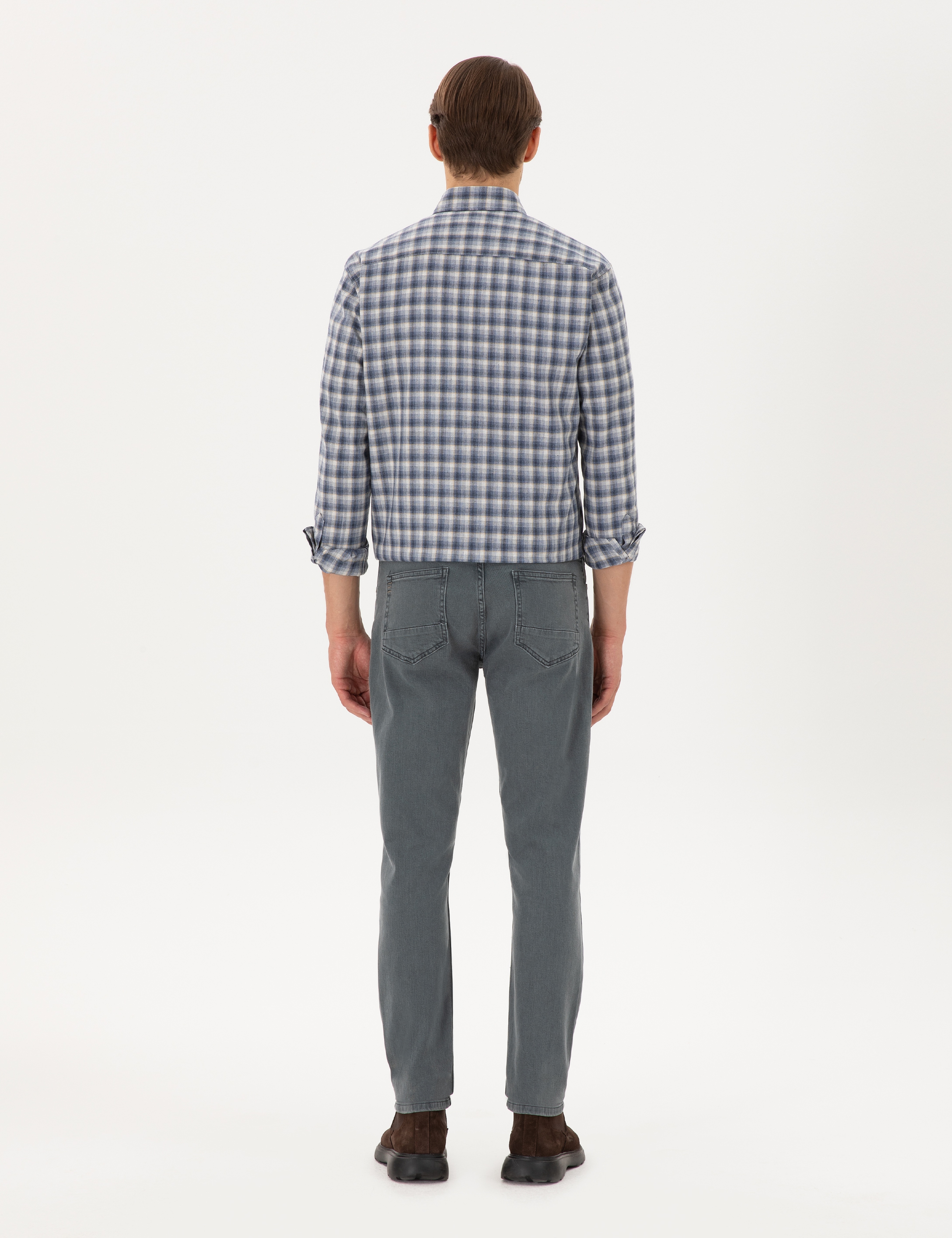 Haki Slim Fit Jean Pantolon - Image 4