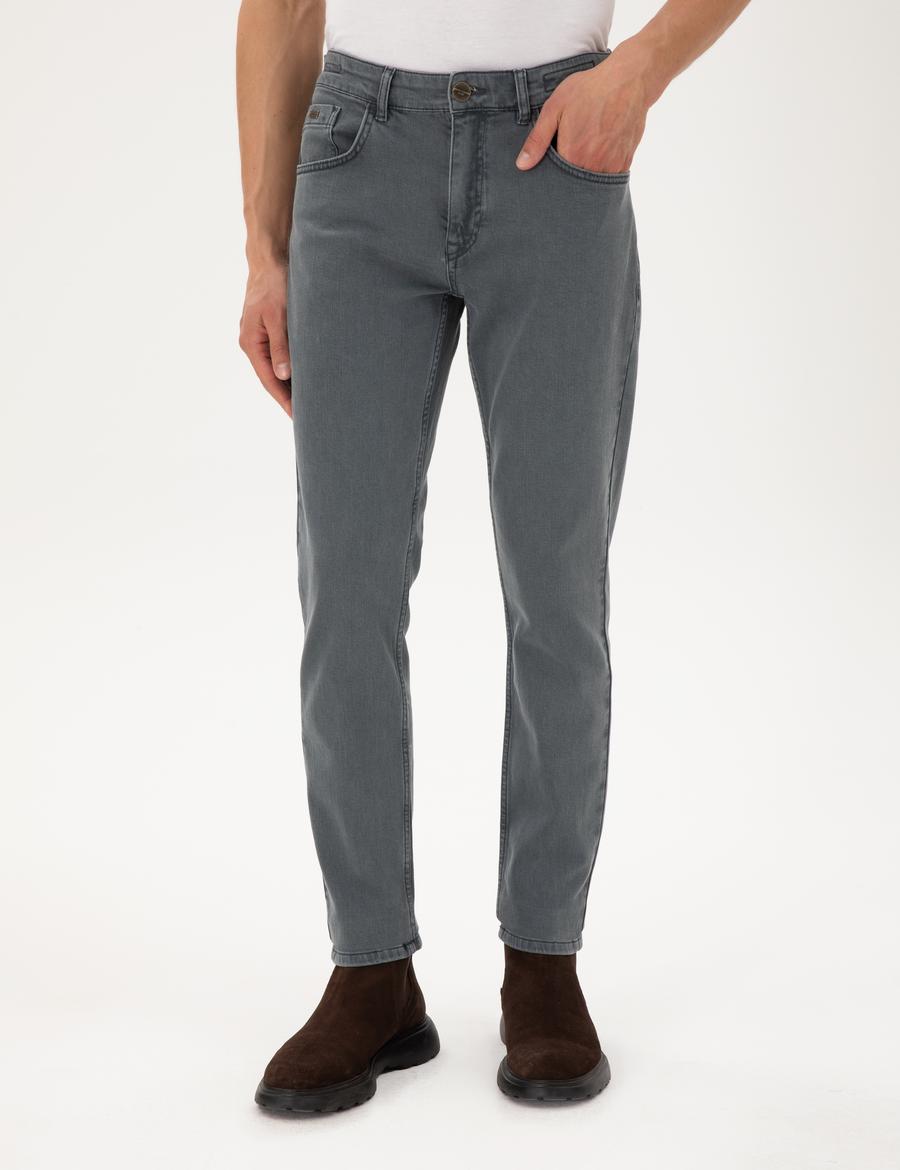 Haki Slim Fit Jean Pantolon